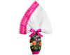 INCARTO PPL 120X120 TRASPARENTE BUONA PASQUA FUCSIA | Incarto PPL per uova di Pasqua al cioccolato DAGERAF