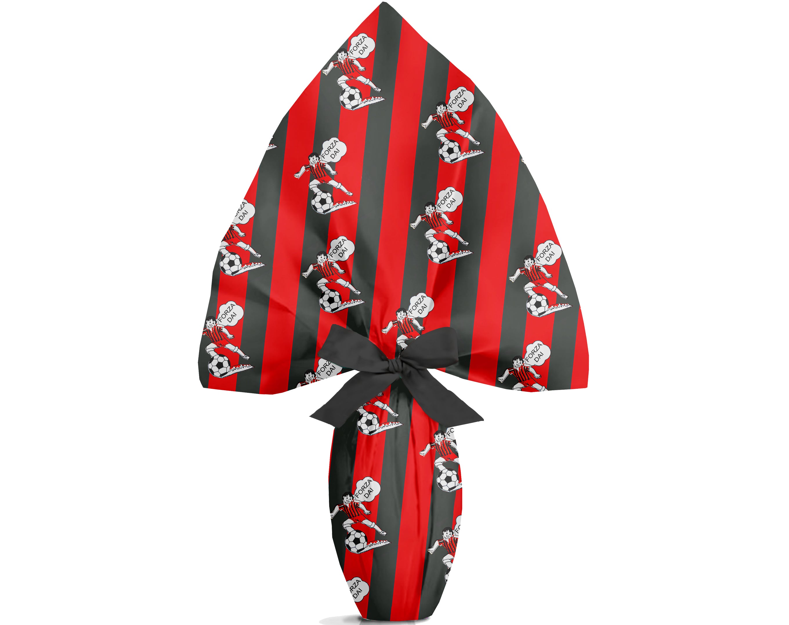 INCARTO PPL 120X120 TIFOSO ROSSO NERO "FORZA DAI"