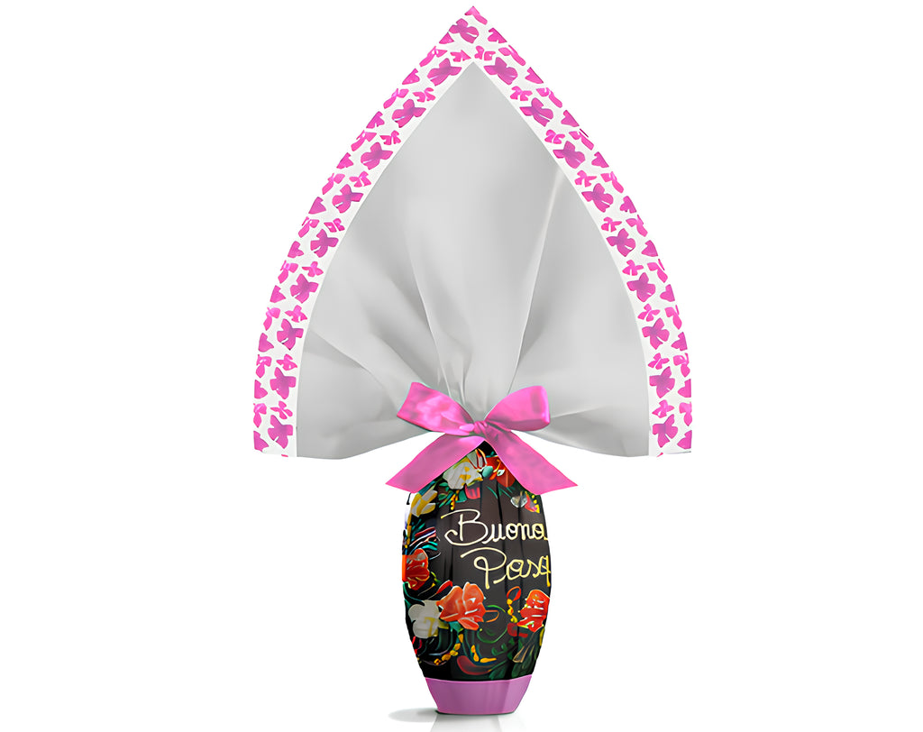 INCARTO PPL 070X070 TRASPARENTE FIOCCO ROSA | Incarto PPL per uova di Pasqua al cioccolato DAGERAF