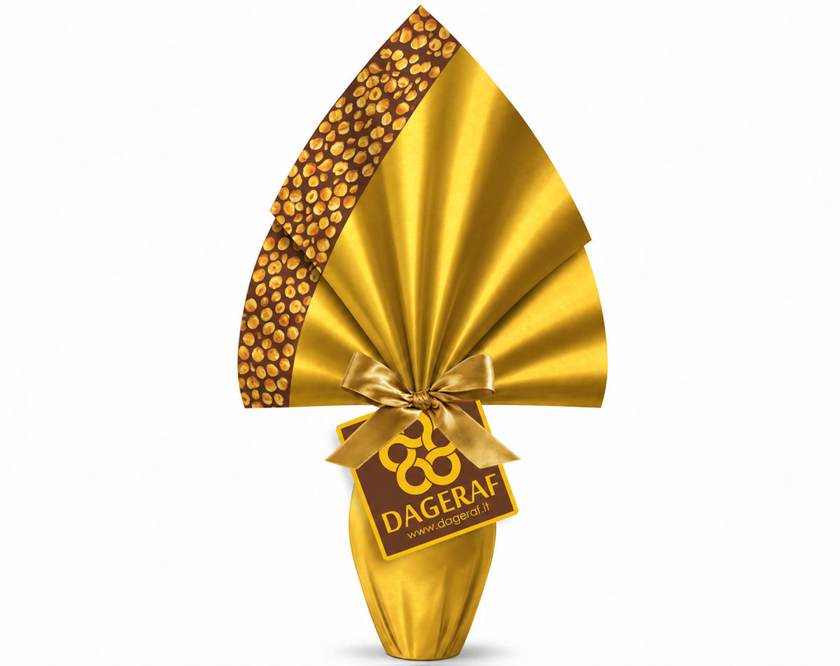 INCARTO PER UOVA DI PASQUA PPL 100X100 METALLIZZATO NOCCIOLATO ORO