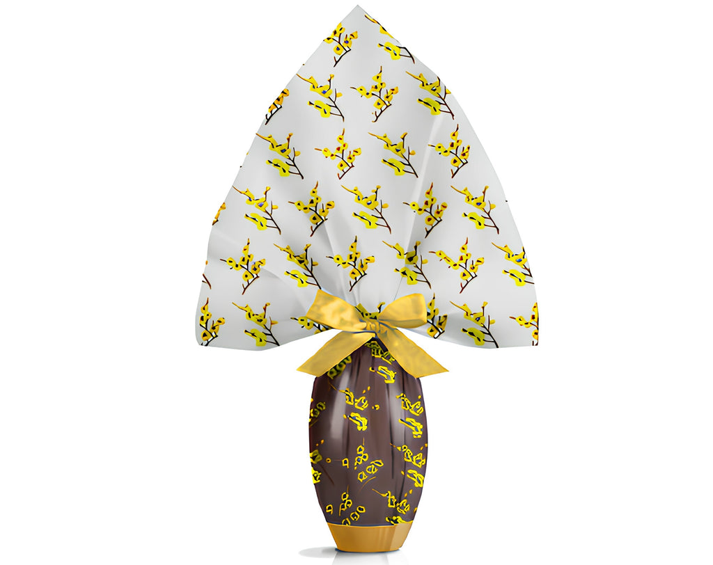 INCARTO PPL 070X070 TRASPARENTE PESCO GIALLO | Incarto PPL per uova di Pasqua al cioccolato DAGERAF