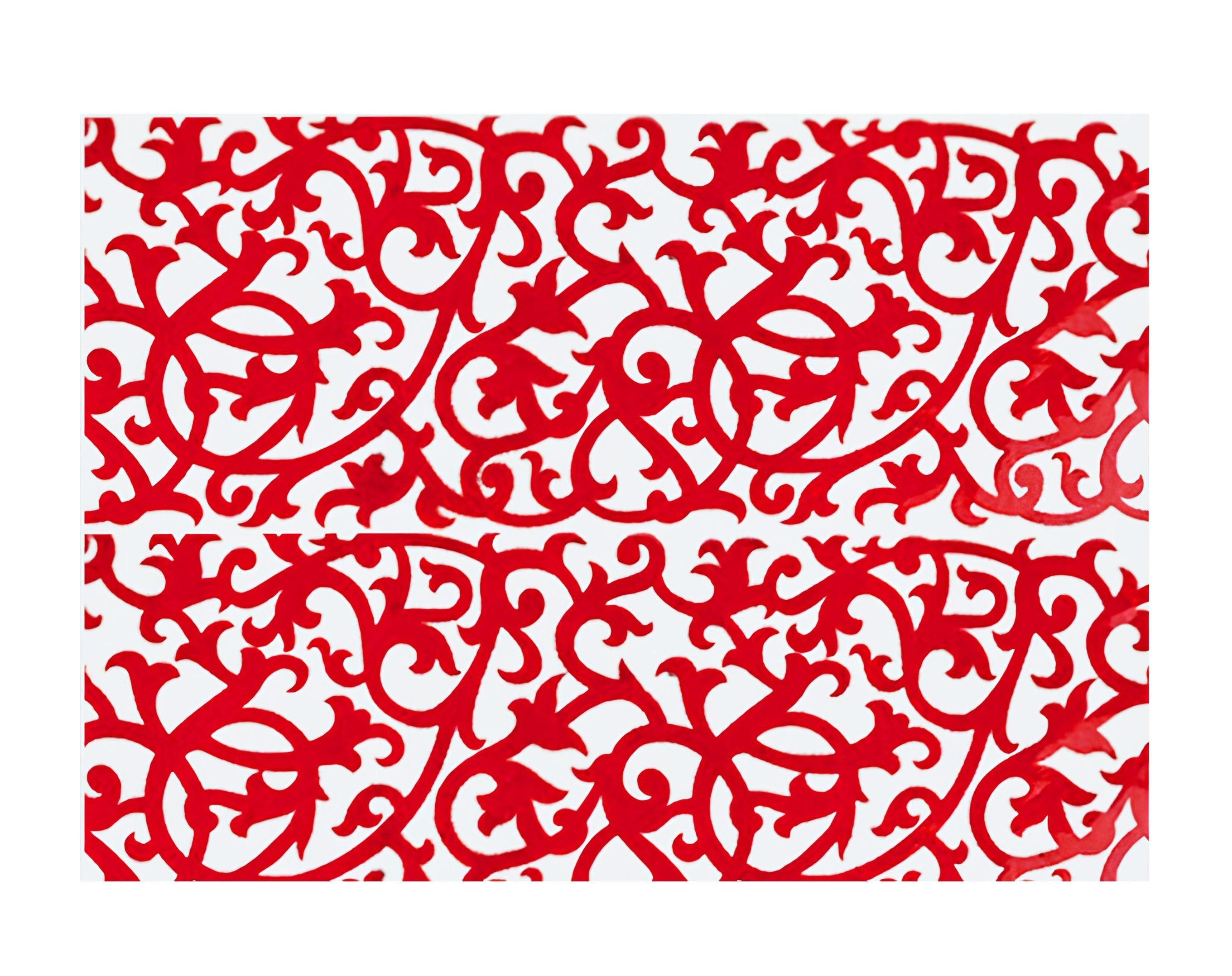 INCARTO PPL 080X080 TRASPARENTE ARABESQUE ROSSO | Incarto PPL per uova di Pasqua al cioccolato DAGERAF