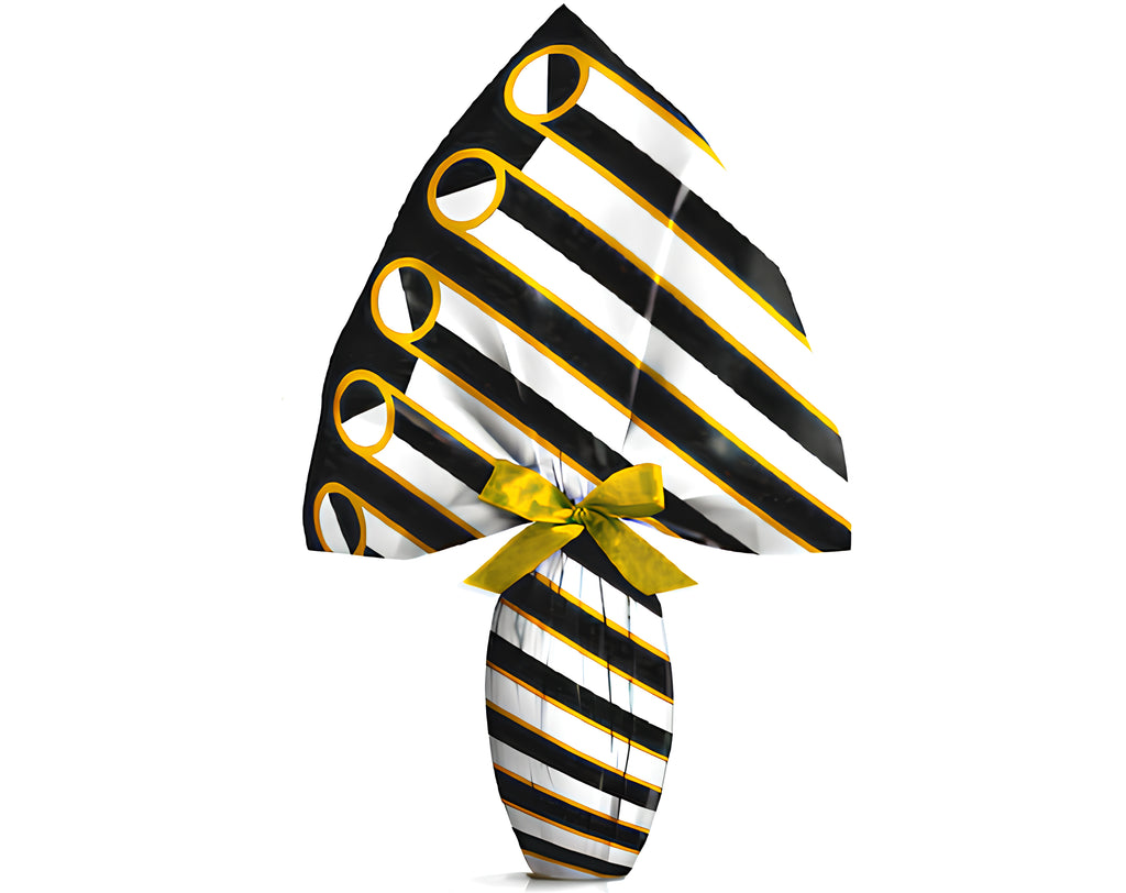 INCARTO PPL 120X120 TIFOSO BIANCO NERO CERCHIO | Incarto PPL per uova di Pasqua al cioccolato DAGERAF