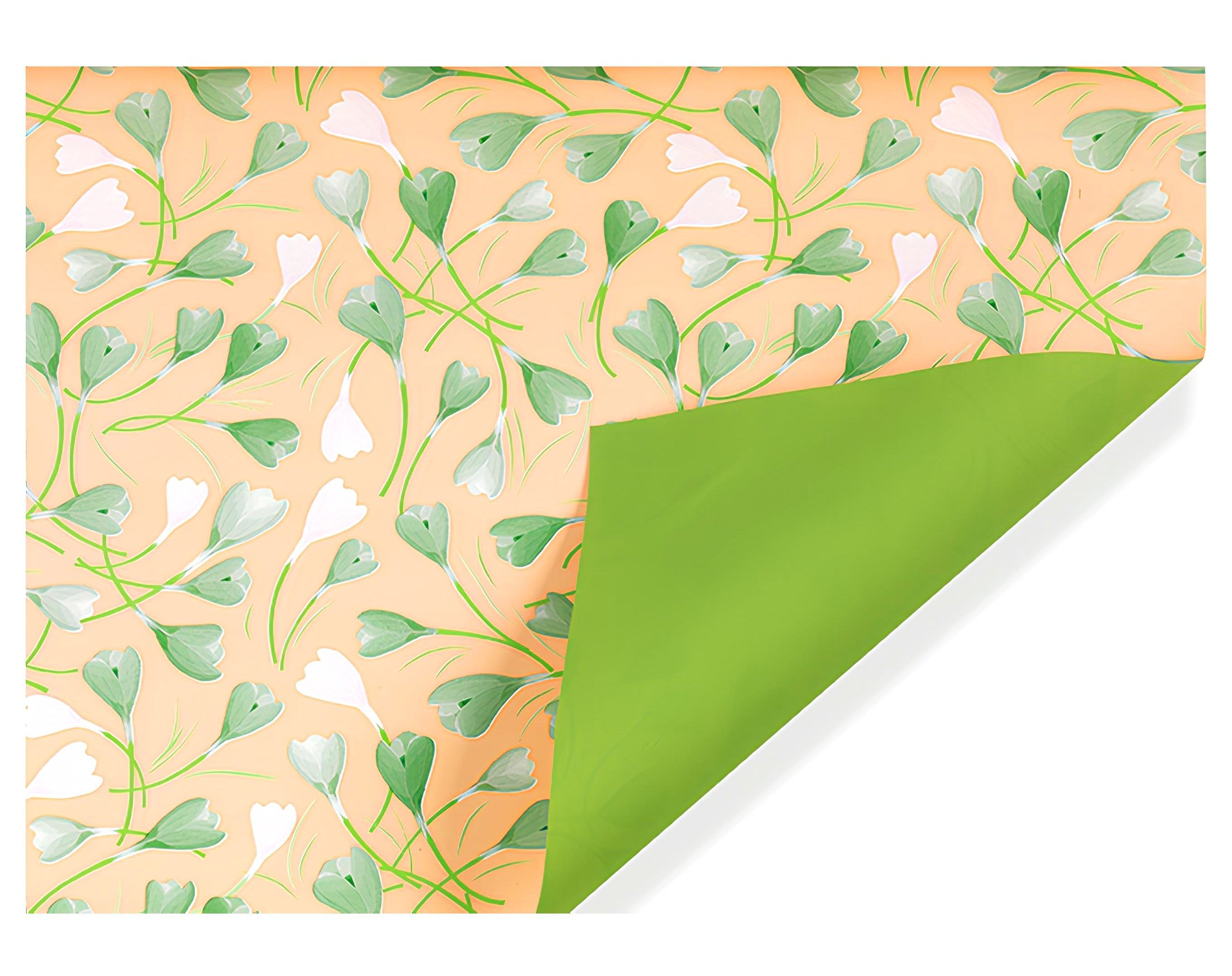 INCARTO PPL 100X100 LUSSO BICOLORE CROCUS VERDE | Incarto PPL per uova di Pasqua al cioccolato DAGERAF