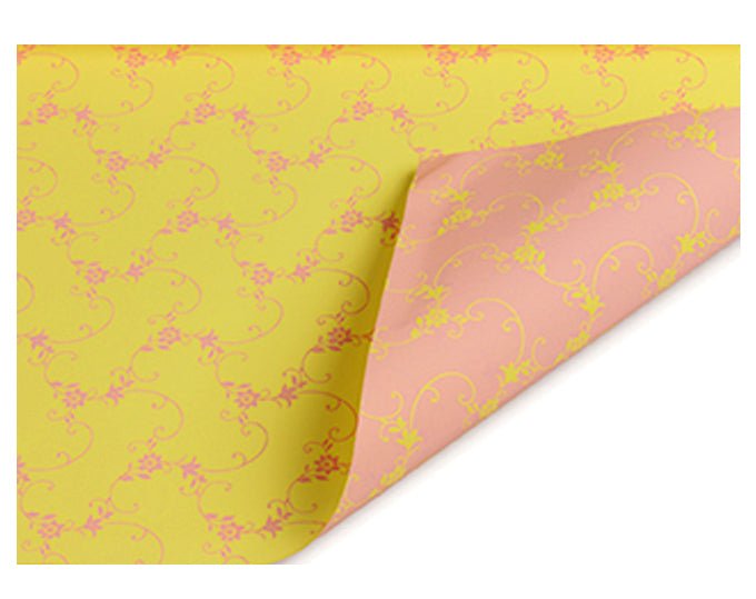 INCARTO PPL 100X100 LUSSO BICOLORE FLORIADE GIALLO | Incarto PPL per uova di Pasqua al cioccolato DAGERAF