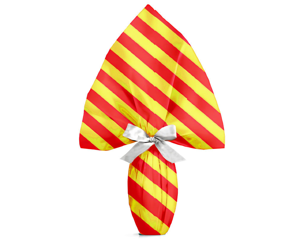 INCARTO PPL 110X110 TIFOSO GIALLO ROSSO | Incarto PPL per uova di Pasqua al cioccolato DAGERAF