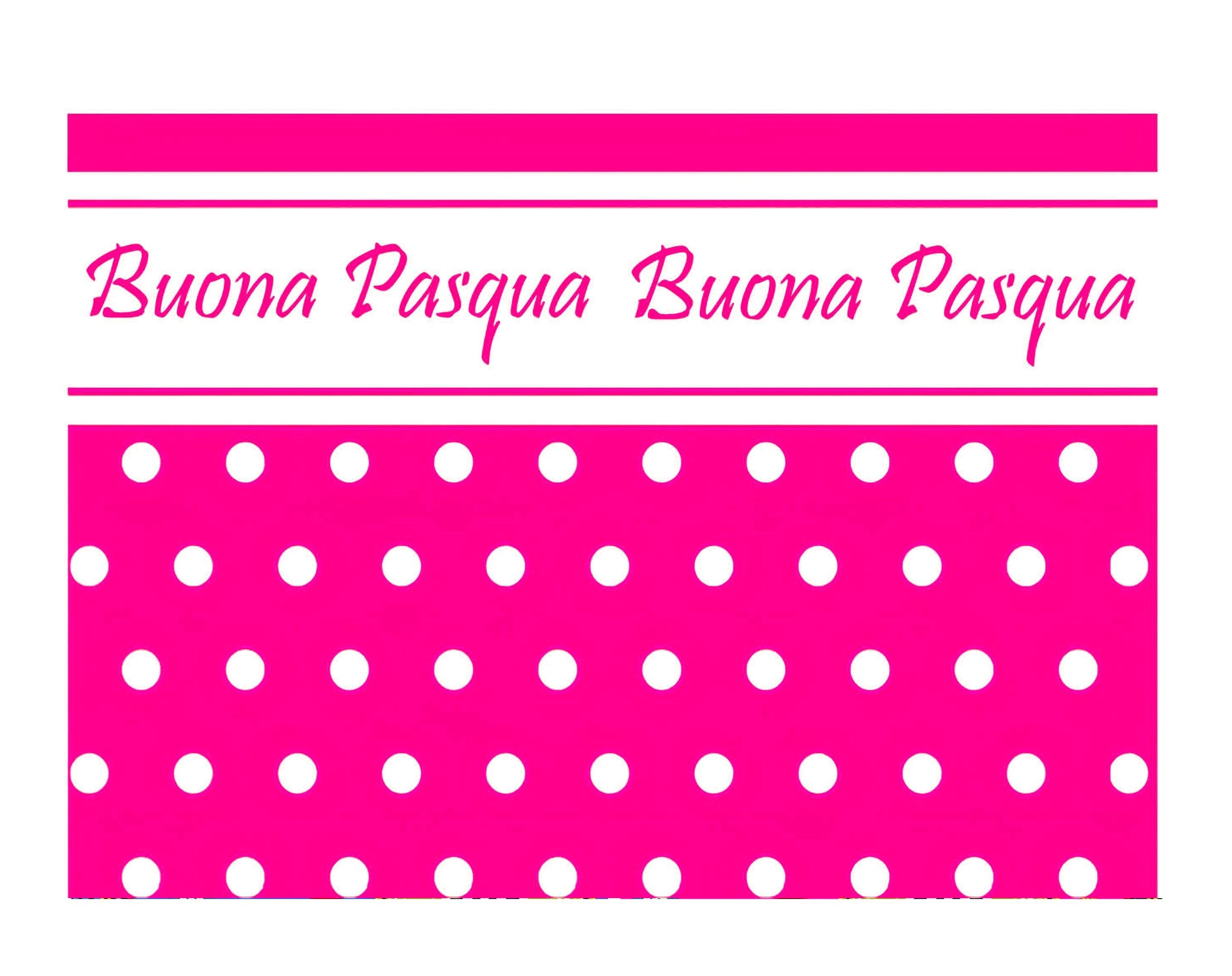 INCARTO PPL 100X100 PERLATO POIS FUCSIA BUONA PASQUA | Incarto PPL per uova di Pasqua al cioccolato DAGERAF