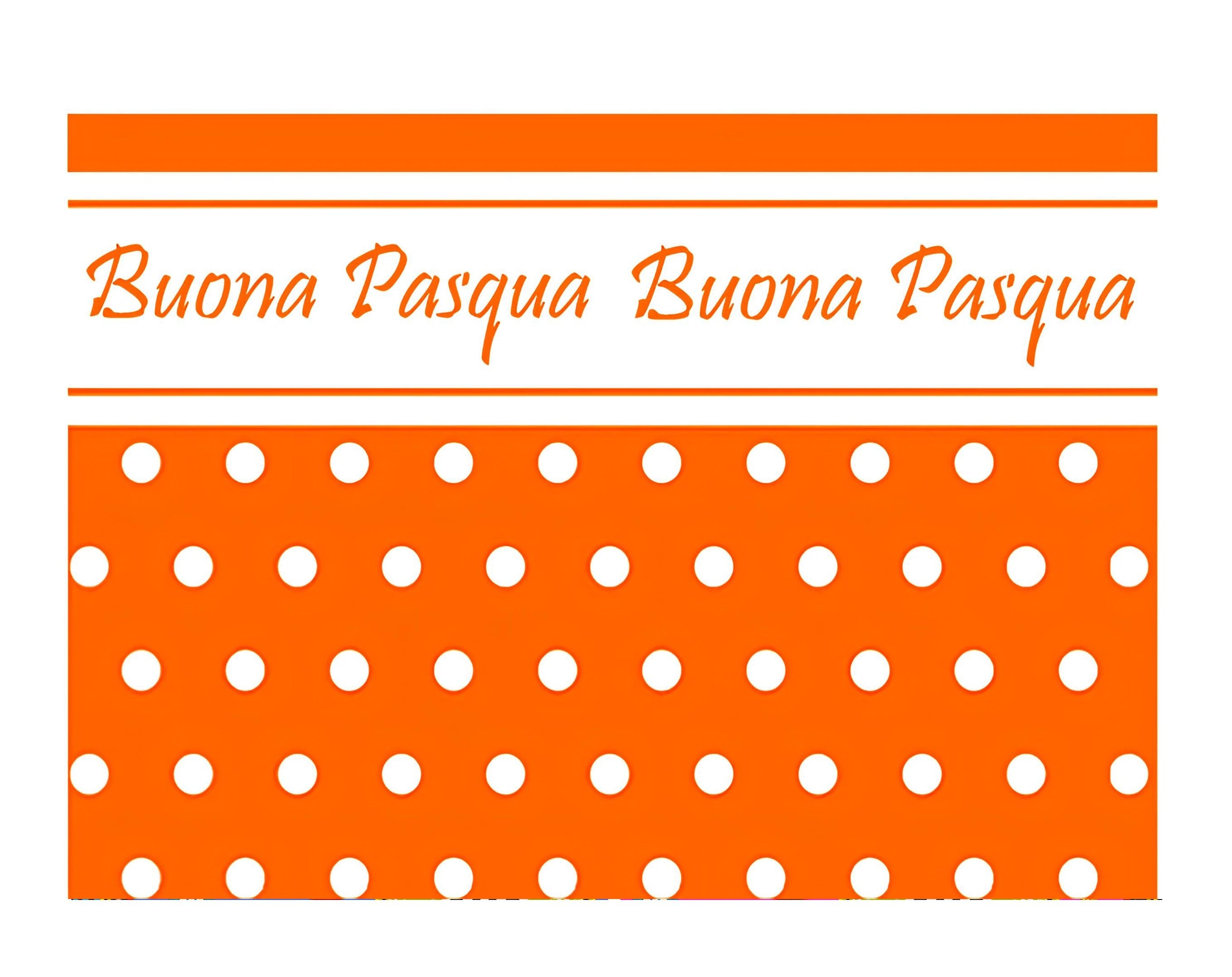 INCARTO PPL 100X100 PERLATO POIS ARANCIO BUONA PASQUA | Incarto PPL per uova di Pasqua al cioccolato DAGERAF
