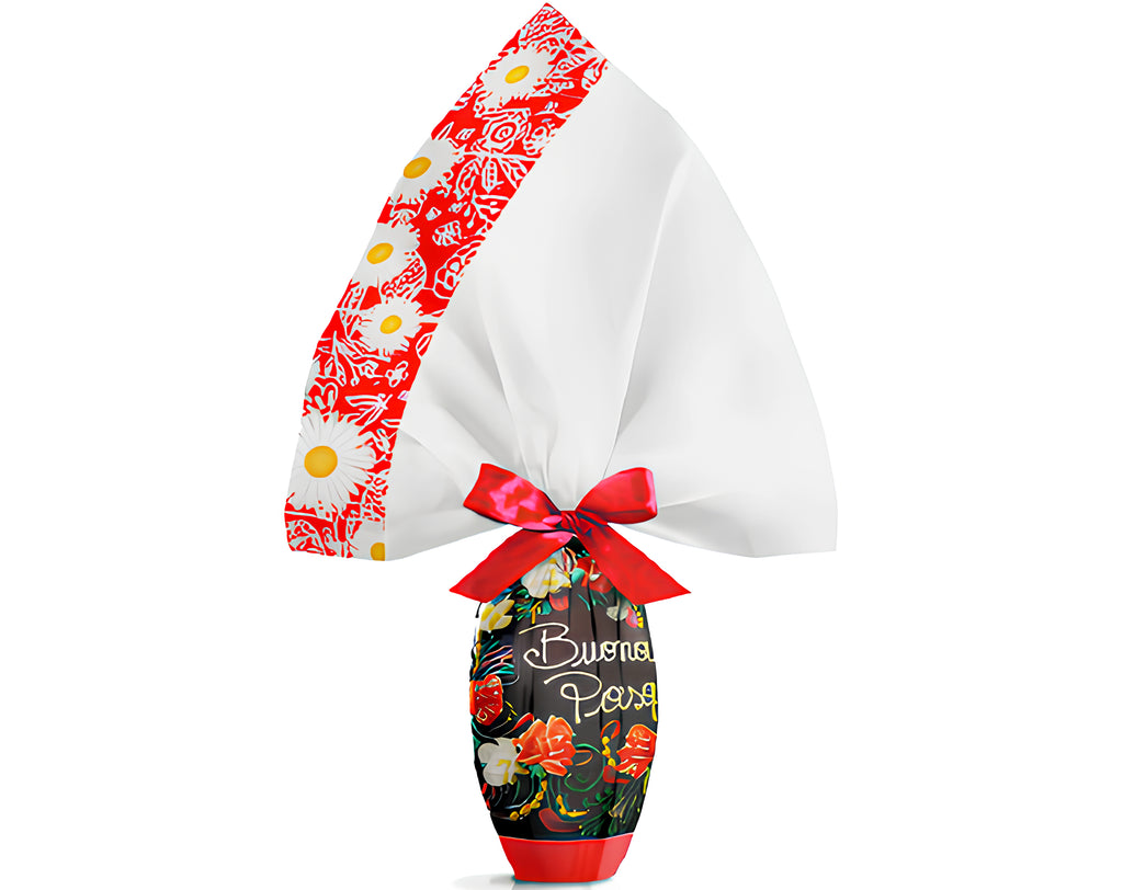 INCARTO PPL 120X120 TRASPARENTE MAIRA ROSSO | Incarto PPL per uova di Pasqua al cioccolato DAGERAF