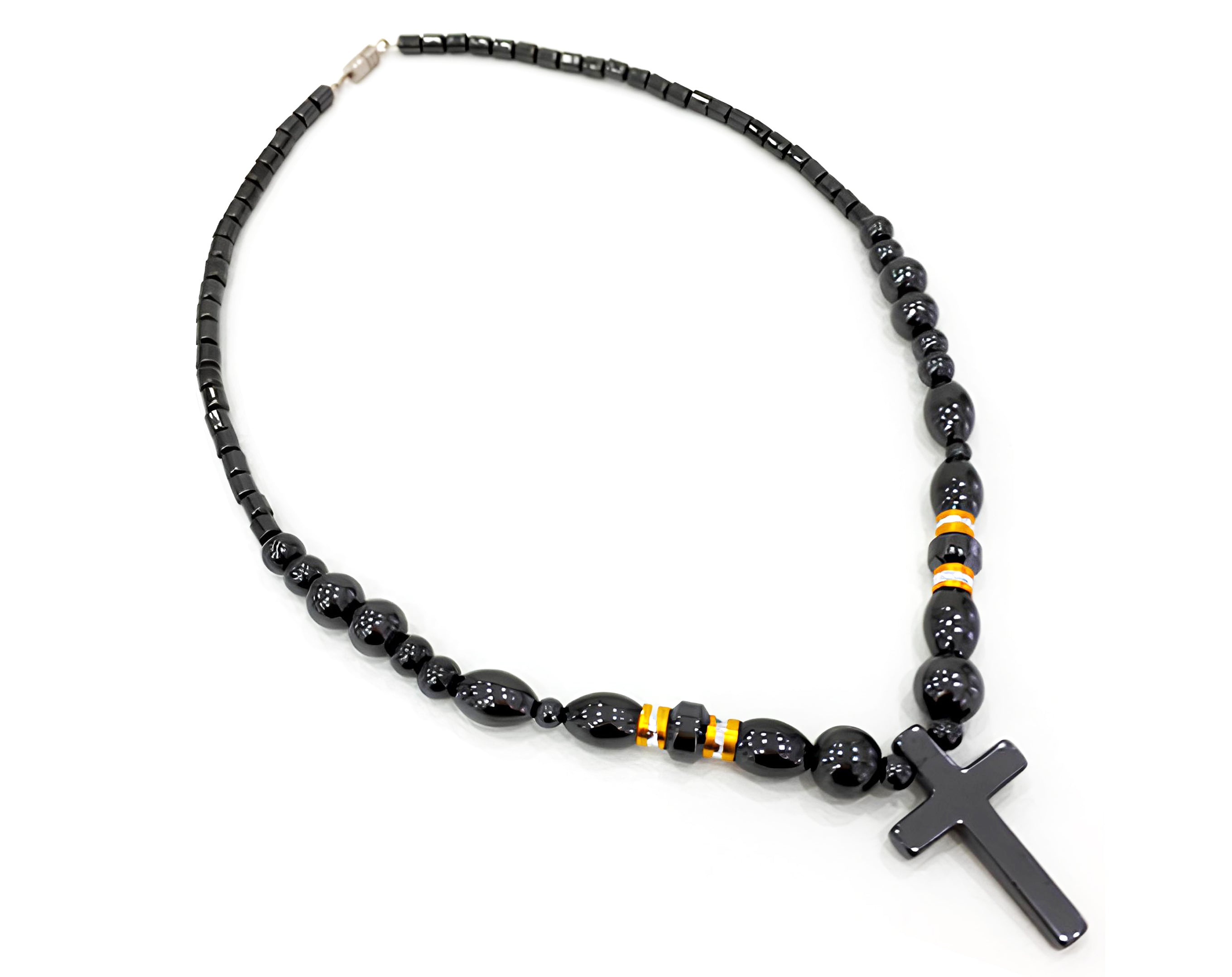 COLLANA METAL BLACK CON CROCIFISSO | Incarto PPL per uova di Pasqua al cioccolato DAGERAF