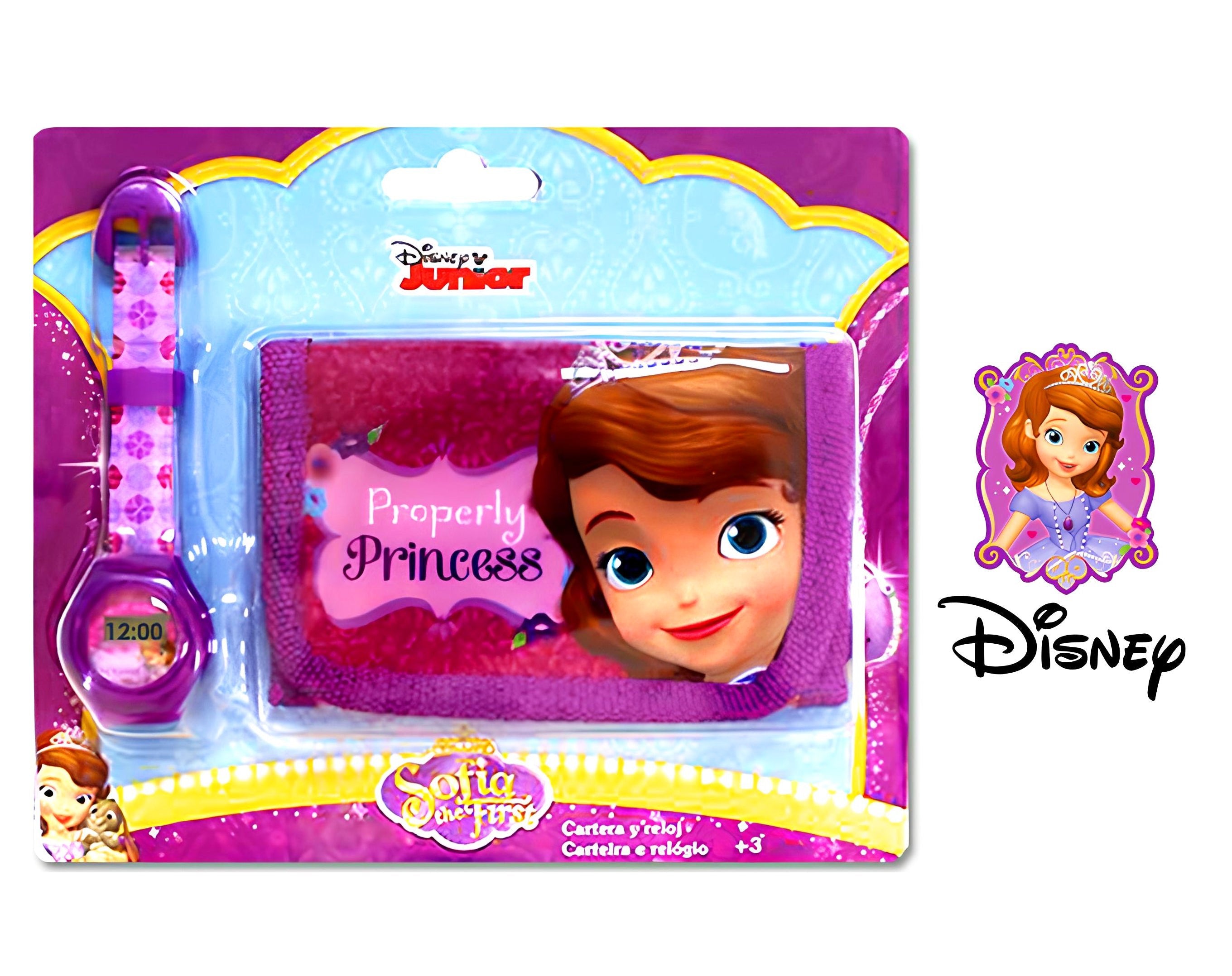 SET PORTAFOGLIO CON OROLOGIO PRINCIPESSA SOFIA | Incarto PPL per uova di Pasqua al cioccolato DAGERAF