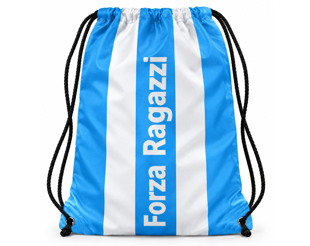 SACCA VERO TIFOSO BIANCO AZZURRO 33X42CM | Sorpresa per uova di Pasqua tifosi