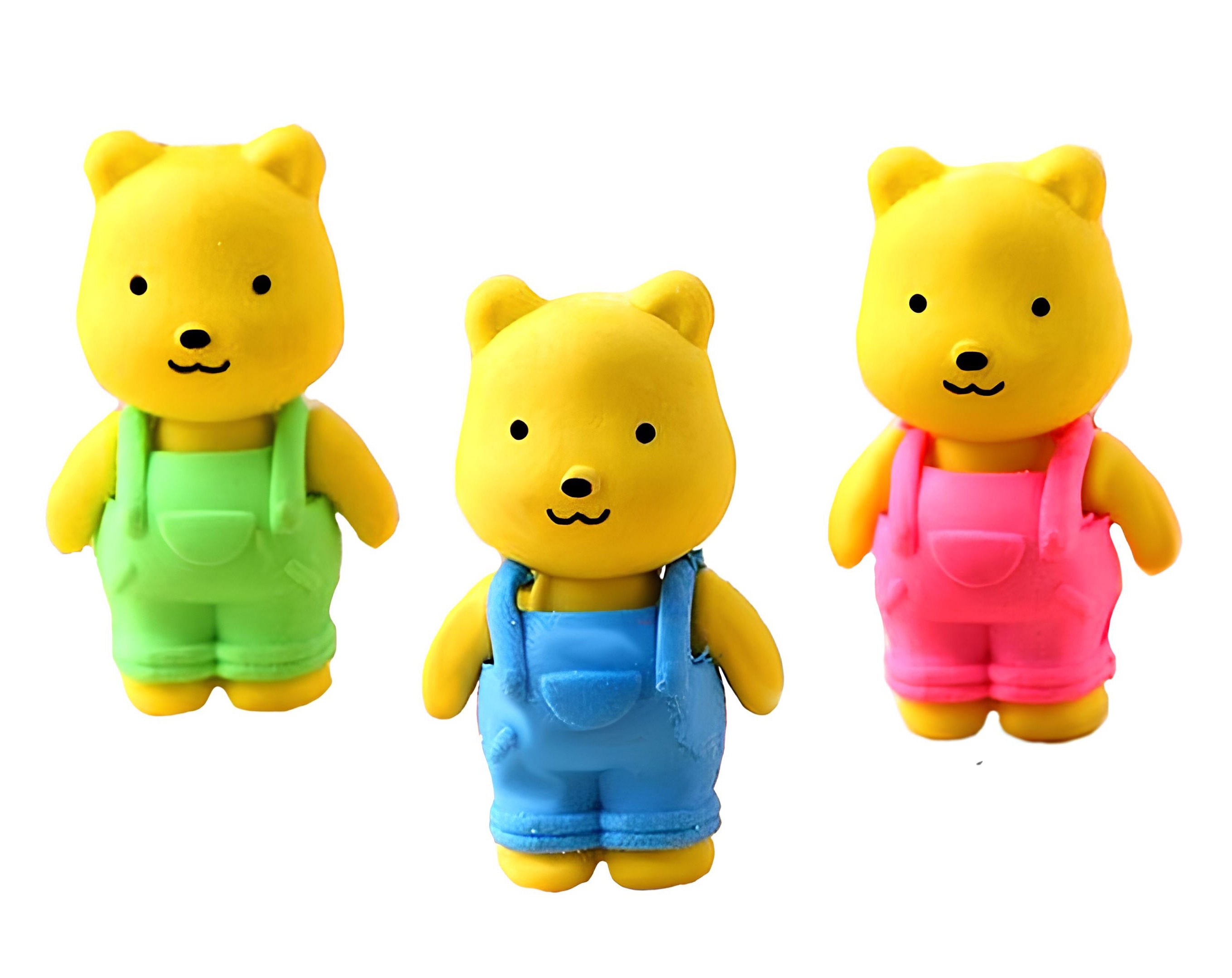 Gomma da cancellare a forma di orsetto con tutina | Sorpresa ideale per uova di pasqua bambini