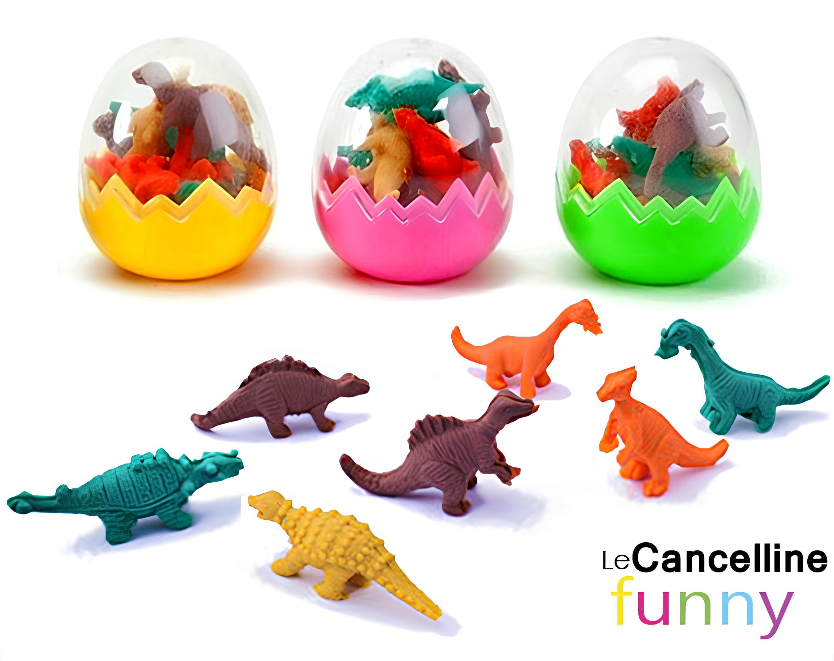 OVETTO CON 7 GOMMINE DINOSAURO | Sorpresa ideale per uova di Pasqua