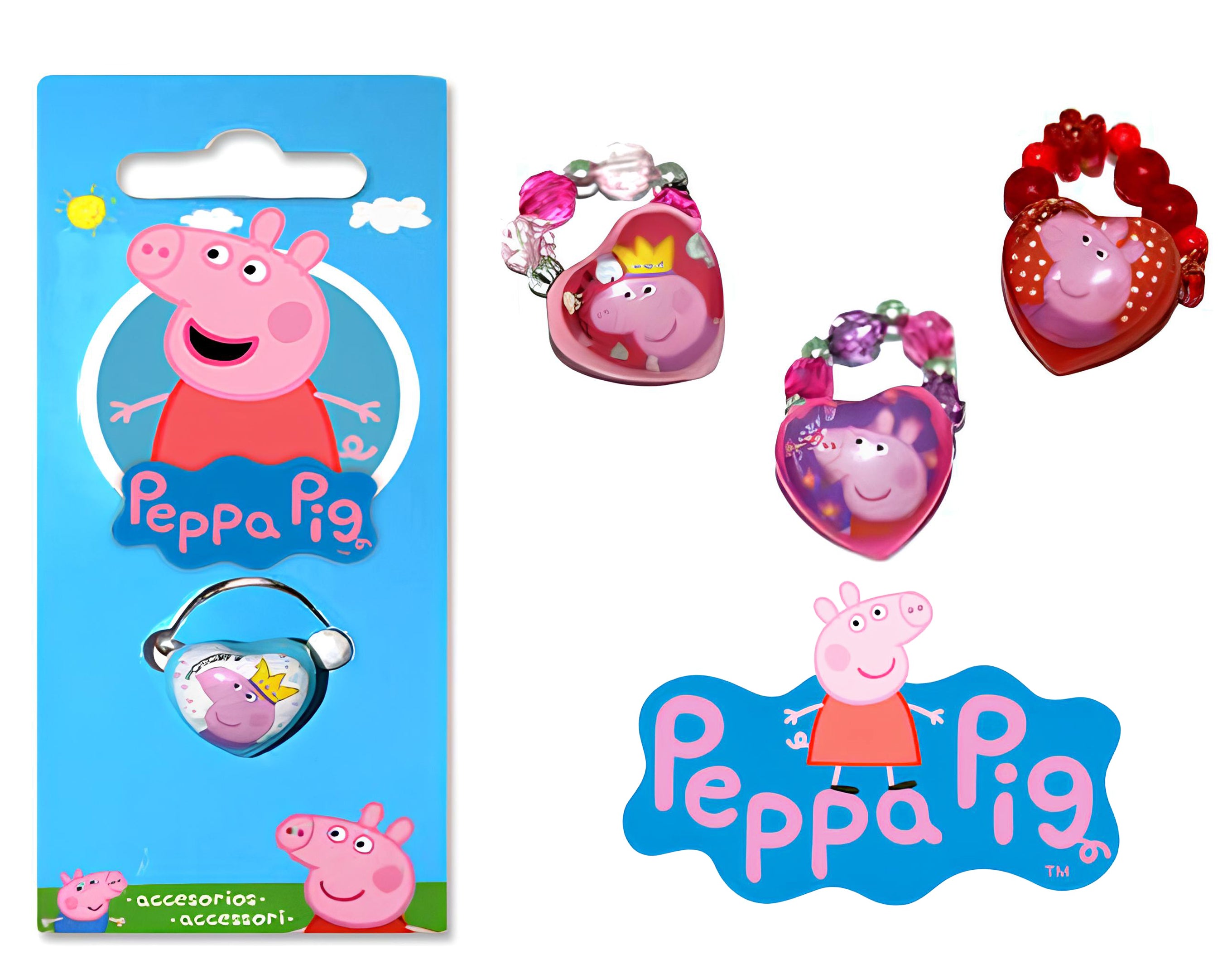 ANELLO CON CARD PEPPA PIG | Incarto PPL per uova di Pasqua al cioccolato DAGERAF