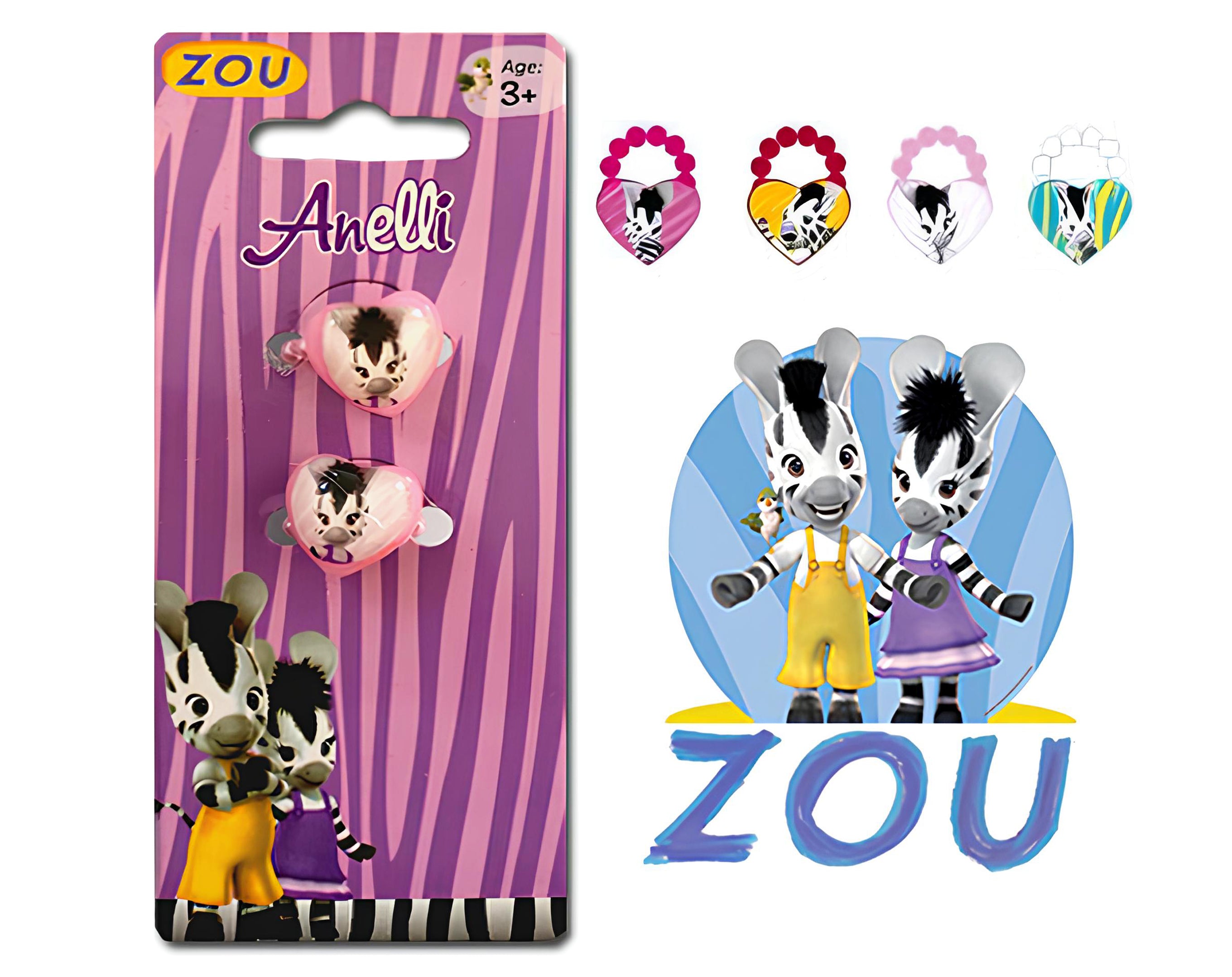 SET 2 ANELLI PERLA ZEBRA ZOU | Incarto PPL per uova di Pasqua al cioccolato DAGERAF