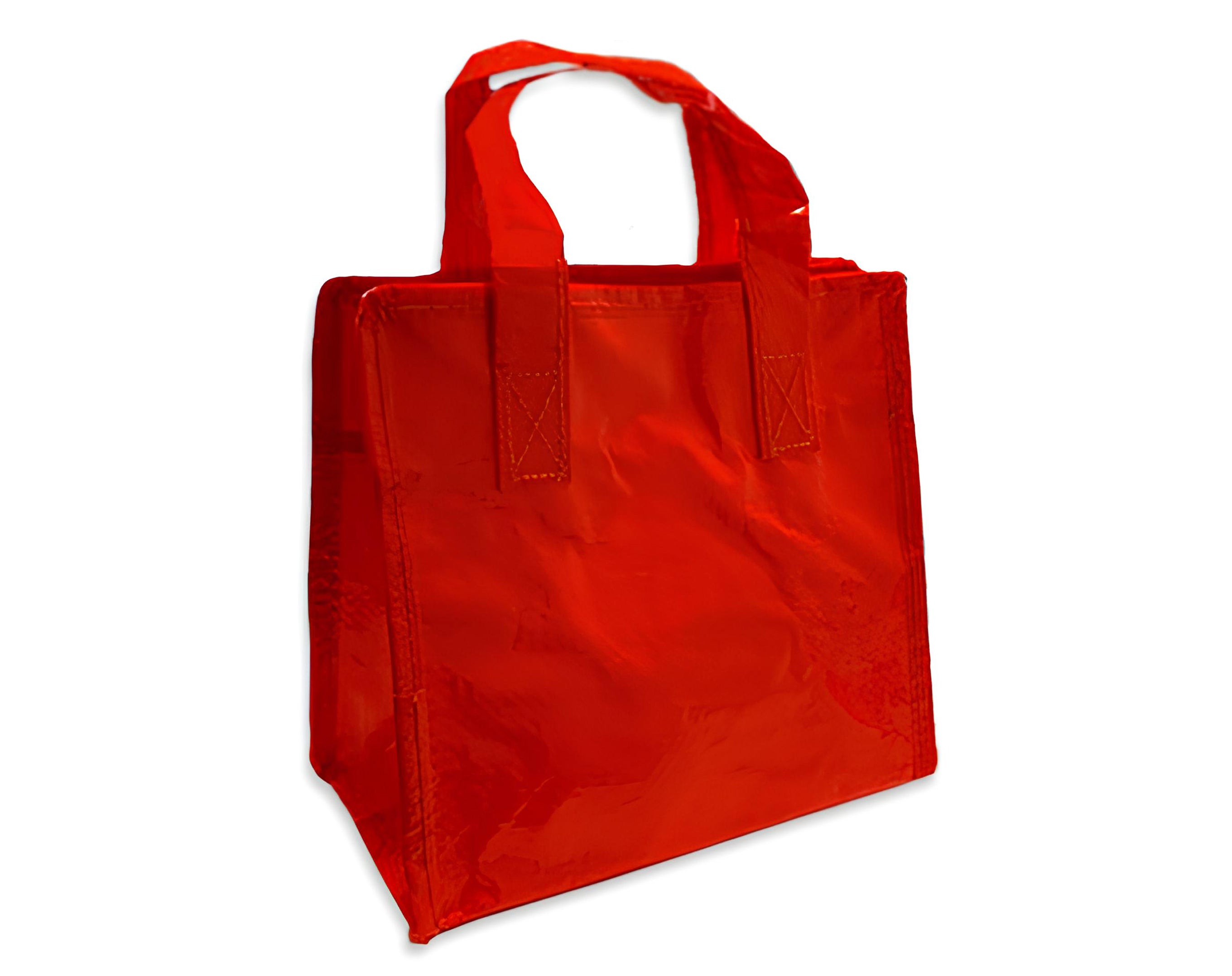 BORSETTA CON ZIP 20X20X12 ROSSO | Incarto PPL per uova di Pasqua al cioccolato DAGERAF