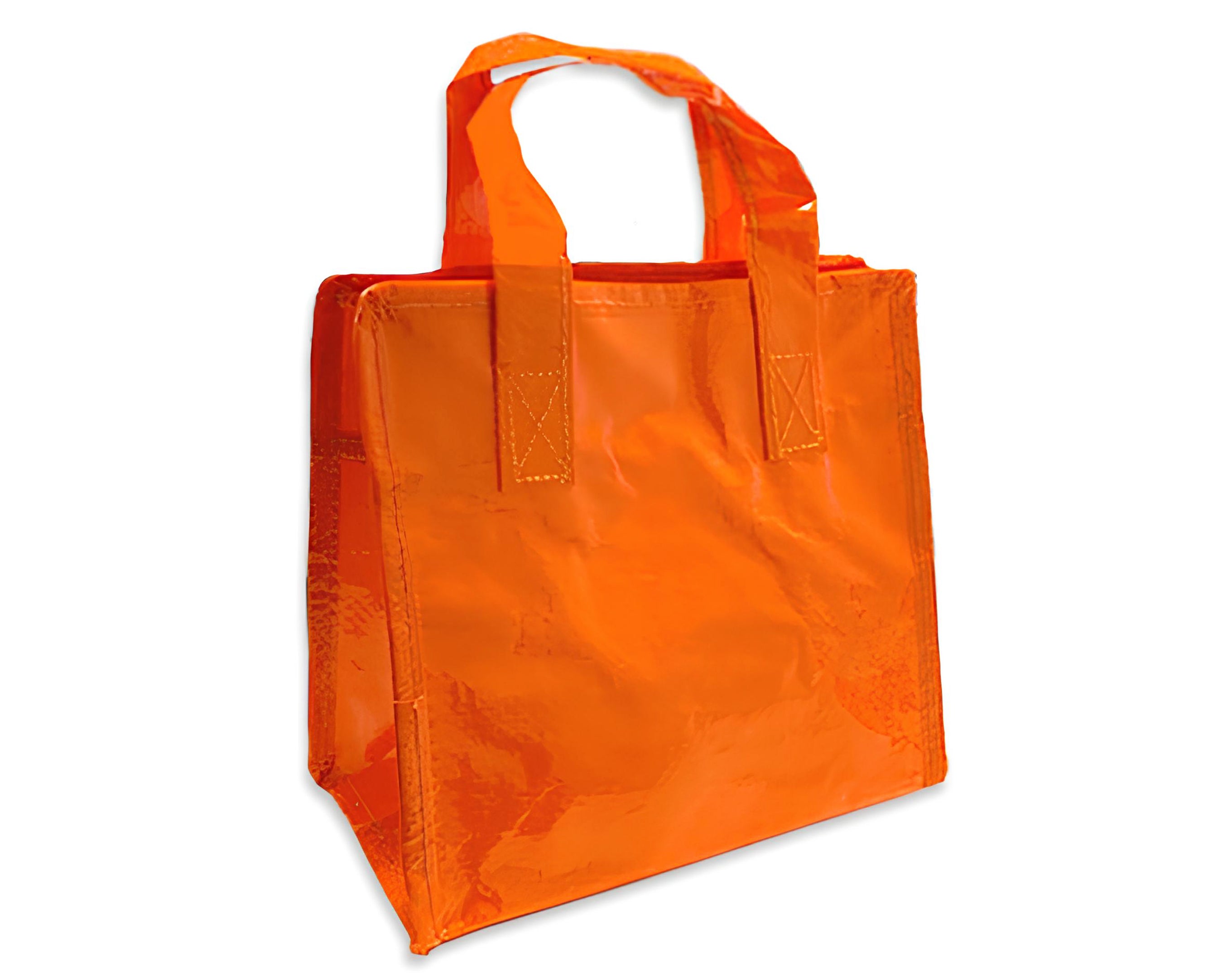 BORSETTA CON ZIP 20X20X12 ARANCIO | Incarto PPL per uova di Pasqua al cioccolato DAGERAF