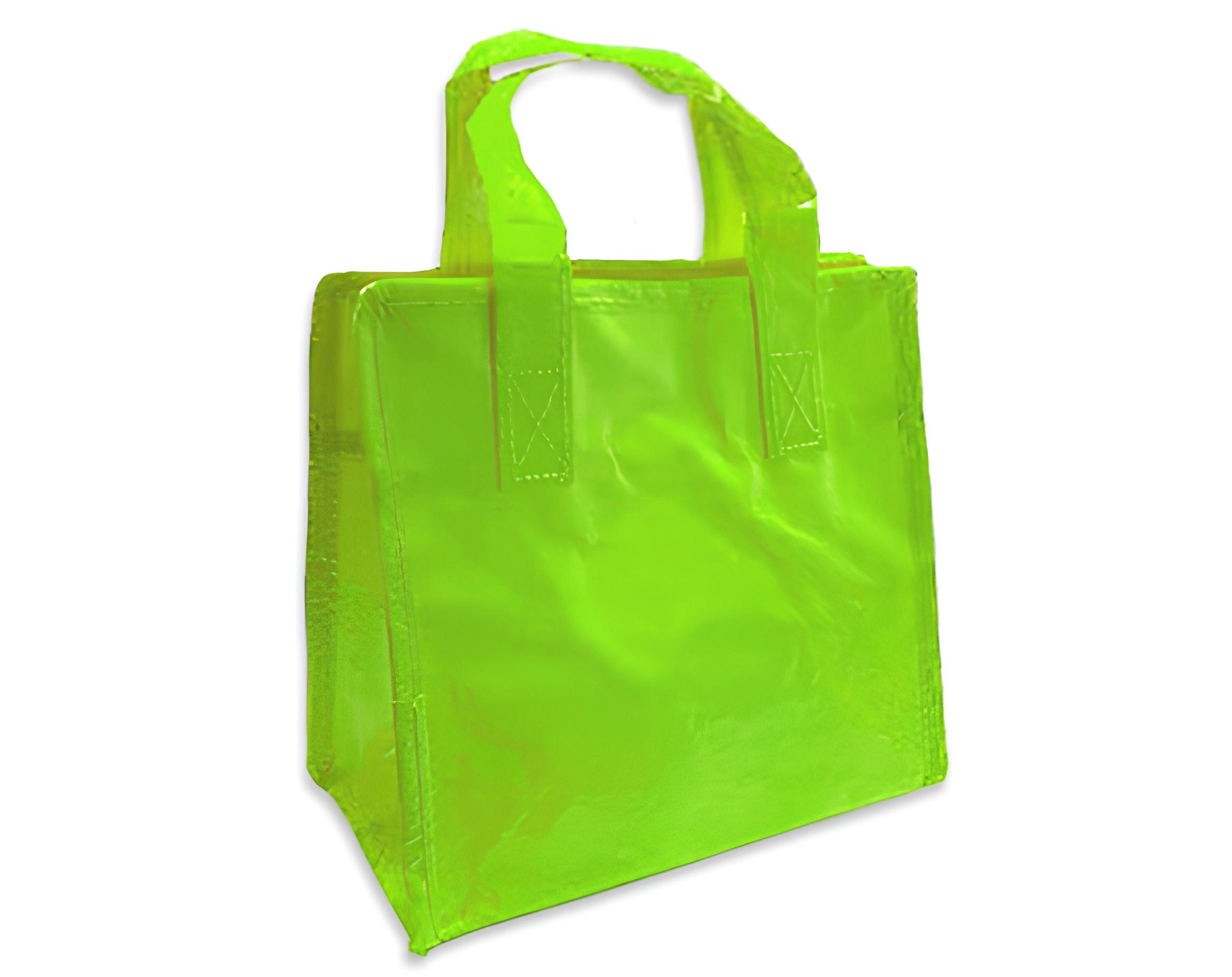 BORSETTA CON ZIP 20X20X12 VERDE MELA | Incarto PPL per uova di Pasqua al cioccolato DAGERAF