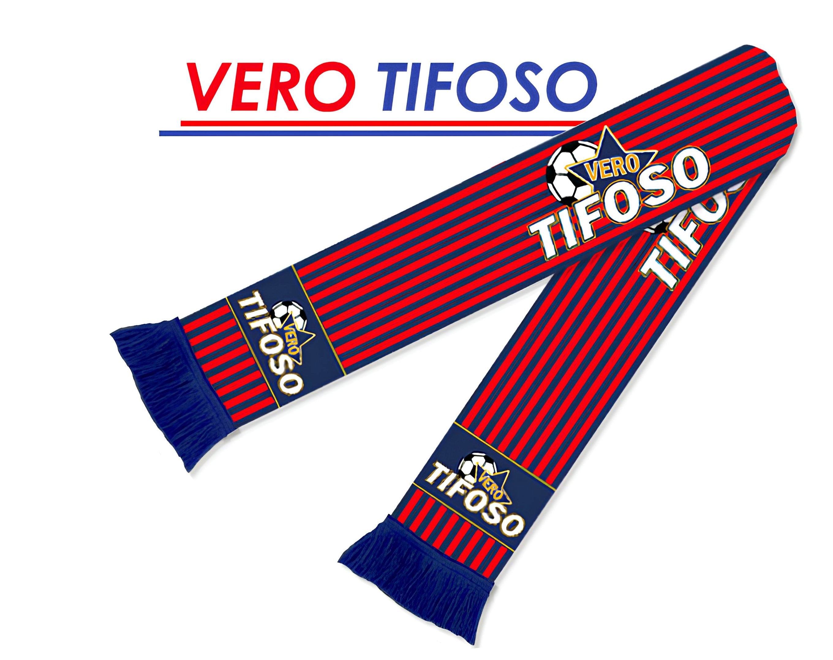 SCIARPA POLIESTERE VERO TIFOSO ROSSO BLU | Incarto PPL per uova di Pasqua al cioccolato DAGERAF