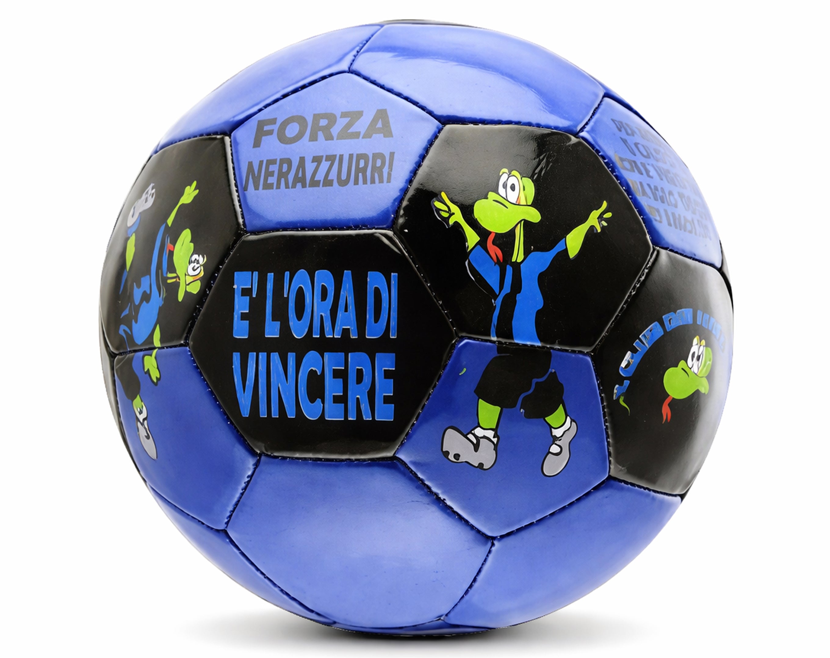 PALLONE CUOIO 25CM FORZA NEROAZZURRI | Sorpresa per uova di Pasqua tifosi