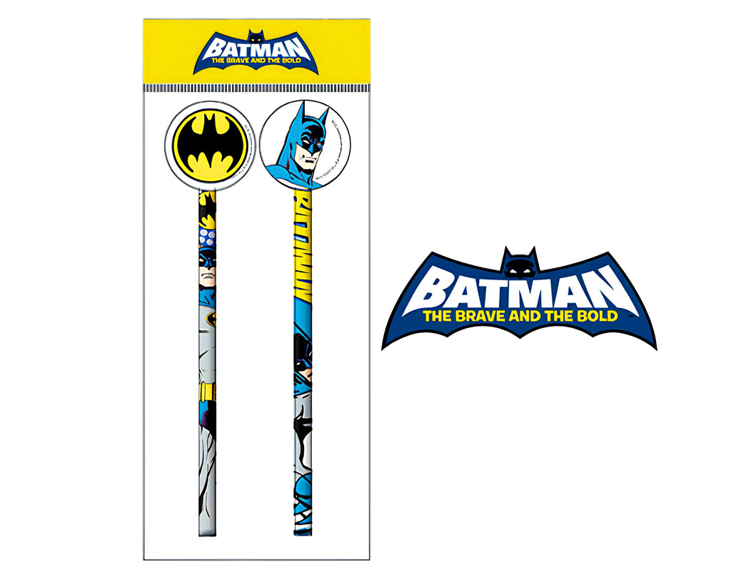 SET 2 MATITE CON GOMMA BATMAN | Incarto PPL per uova di Pasqua al cioccolato DAGERAF