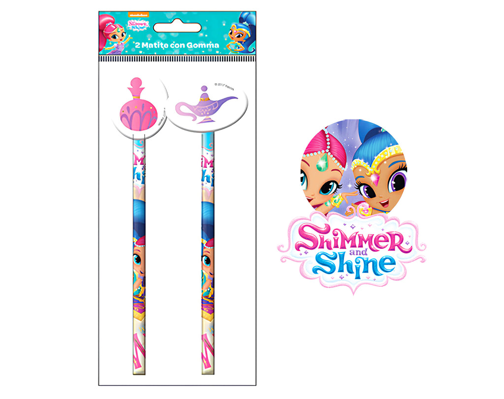 SET 2 MATITE CON GOMMA SHIMMER SHINE | Incarto PPL per uova di Pasqua al cioccolato DAGERAF