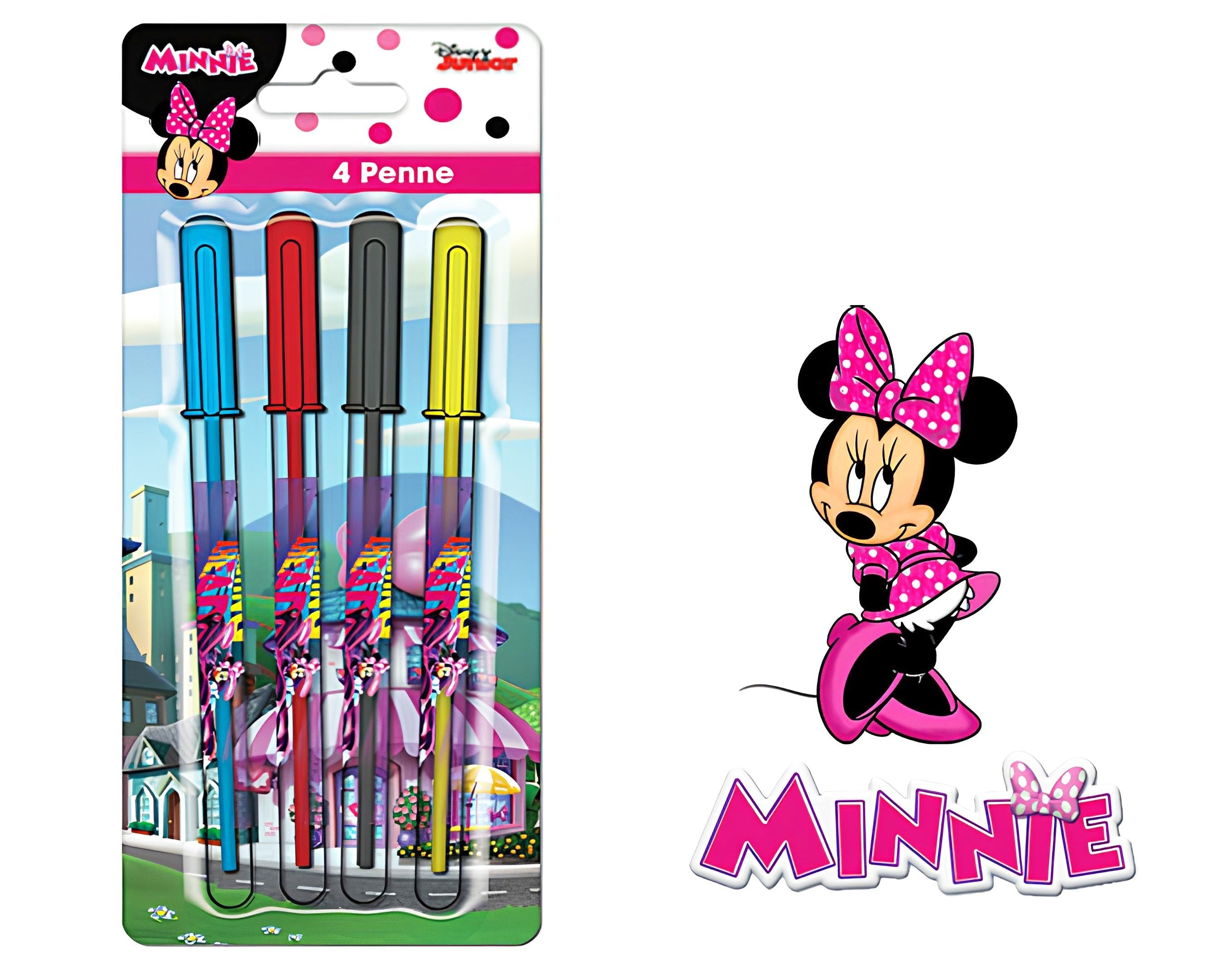 BLISTER 4 PENNE COLORATE MINNIE | Incarto PPL per uova di Pasqua al cioccolato DAGERAF