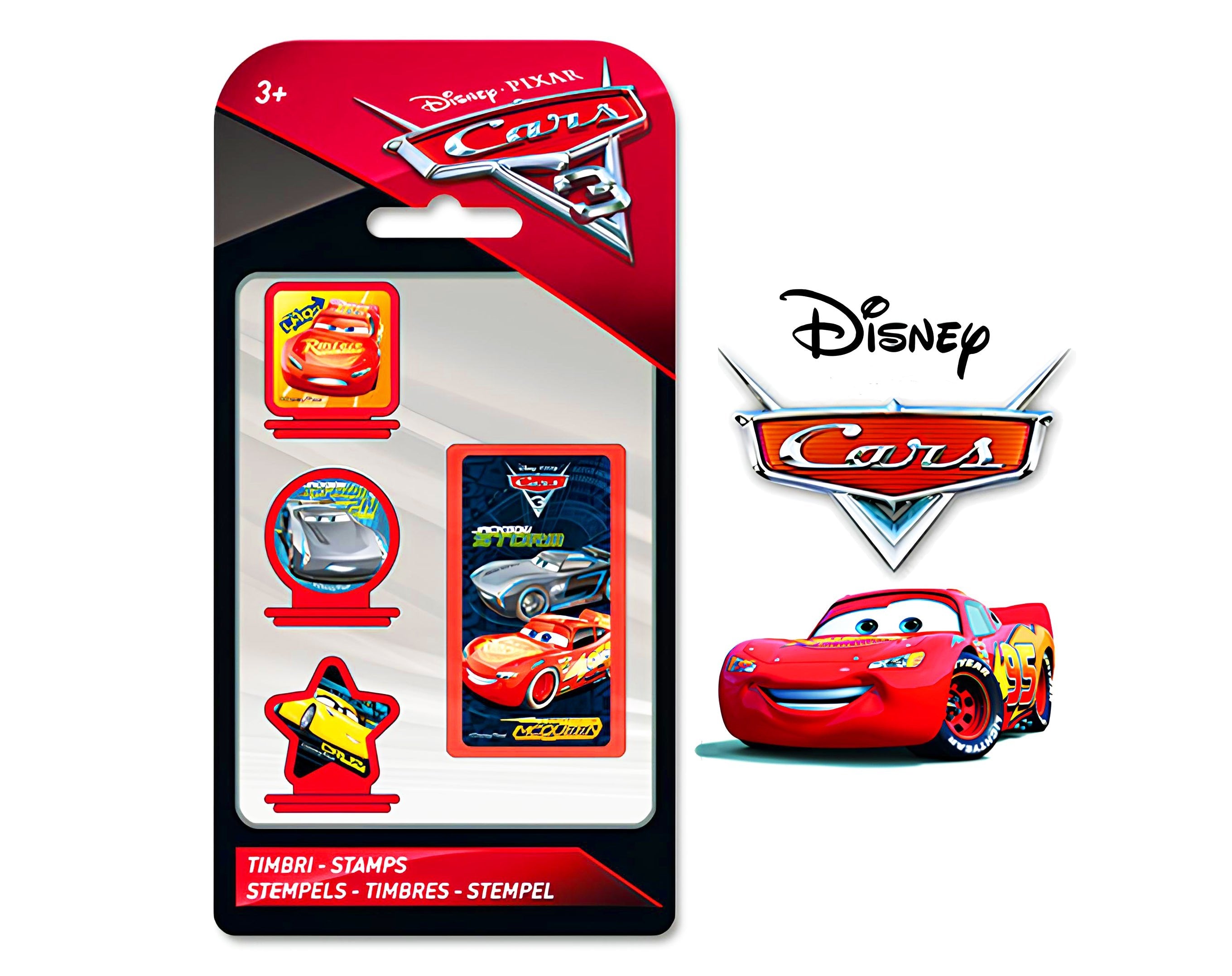SET GIOCO TIMBRINI 4 PZ CARS DISNEY | Incarto PPL per uova di Pasqua al cioccolato DAGERAF