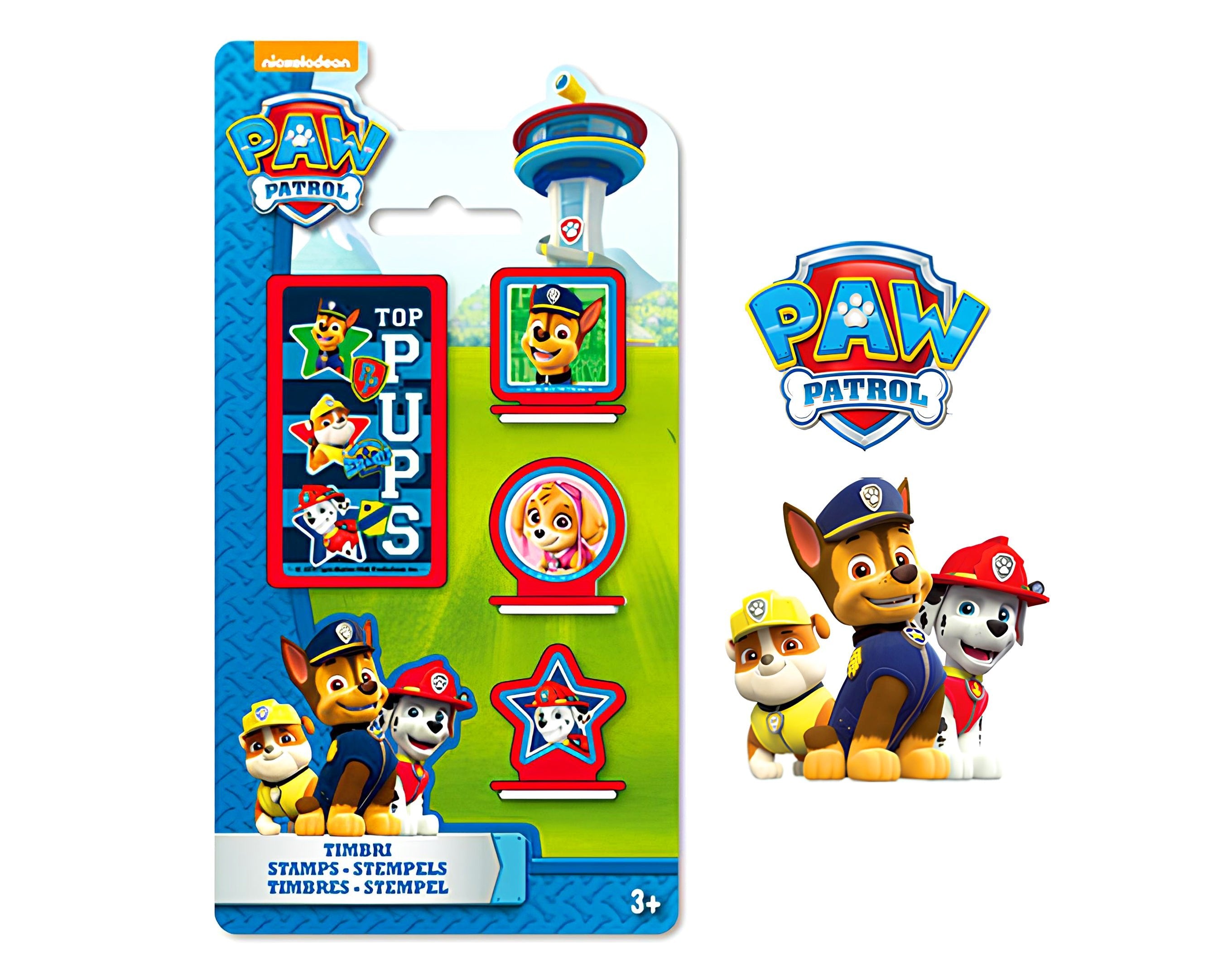 SET GIOCO TIMBRINI 4 PZ PAW PATROL | Incarto PPL per uova di Pasqua al cioccolato DAGERAF
