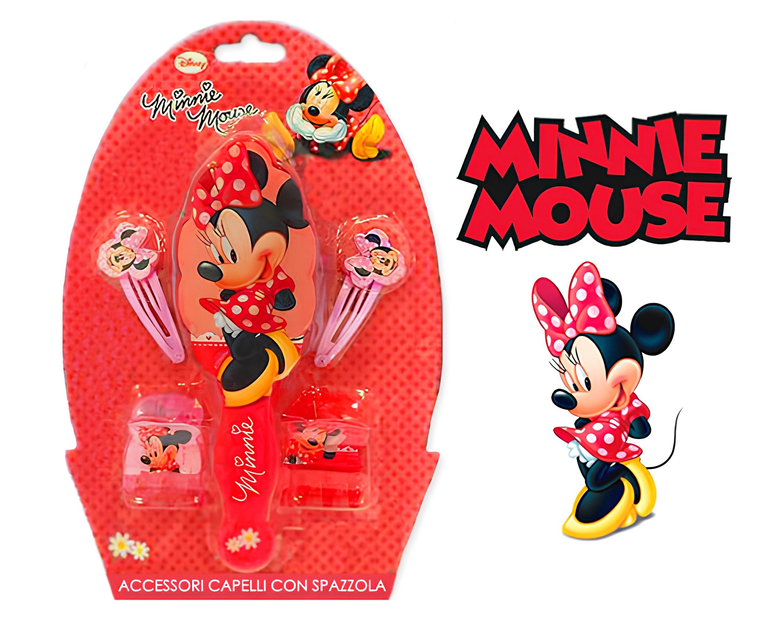SET SPAZZOLA E ACCESSORI CAPELLI DISNEY MINNIE | Incarto PPL per uova di Pasqua al cioccolato DAGERAF