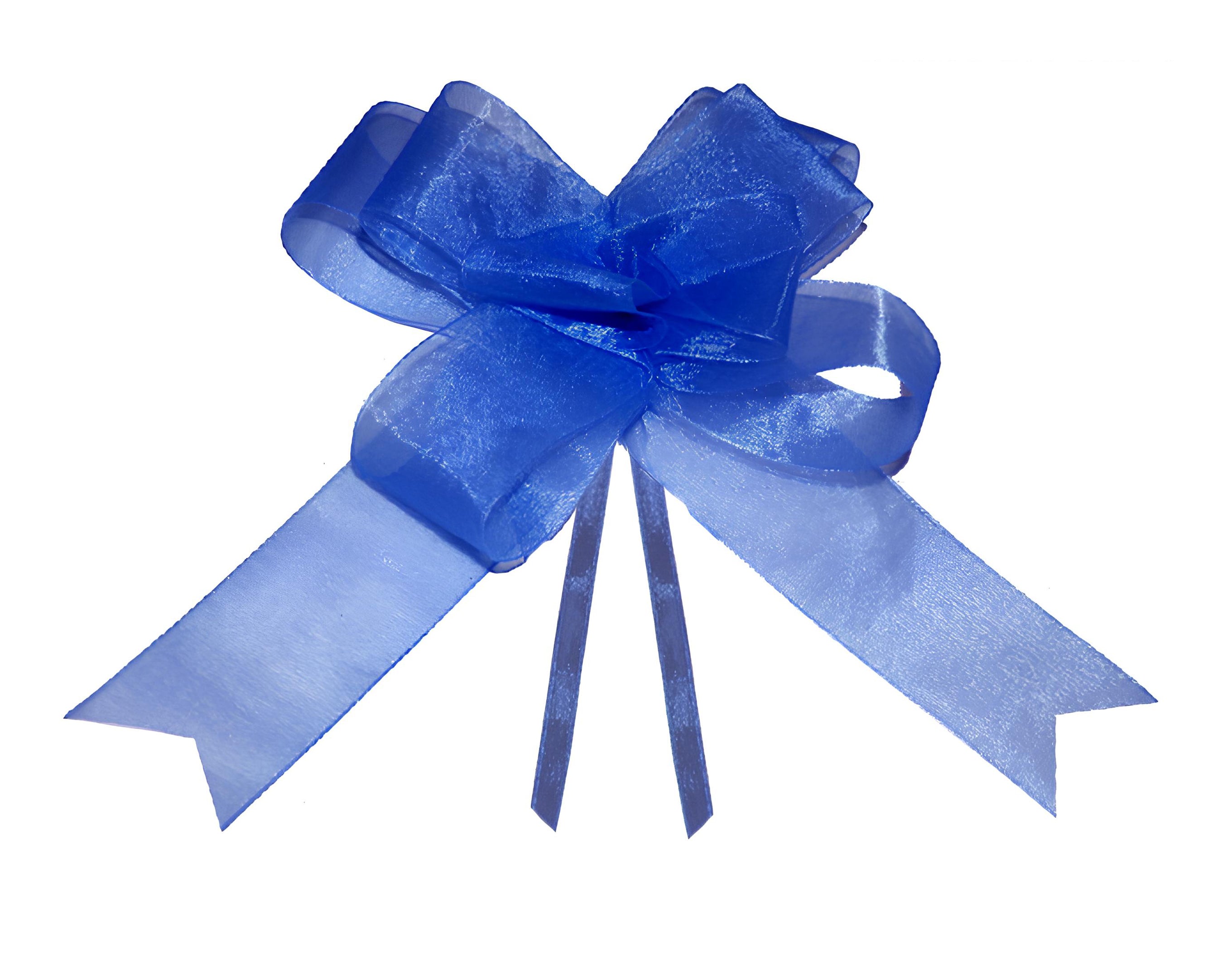 FIOCCO SVELTO ORGANZA CM 4 BLU | Incarto PPL per uova di Pasqua al cioccolato DAGERAF