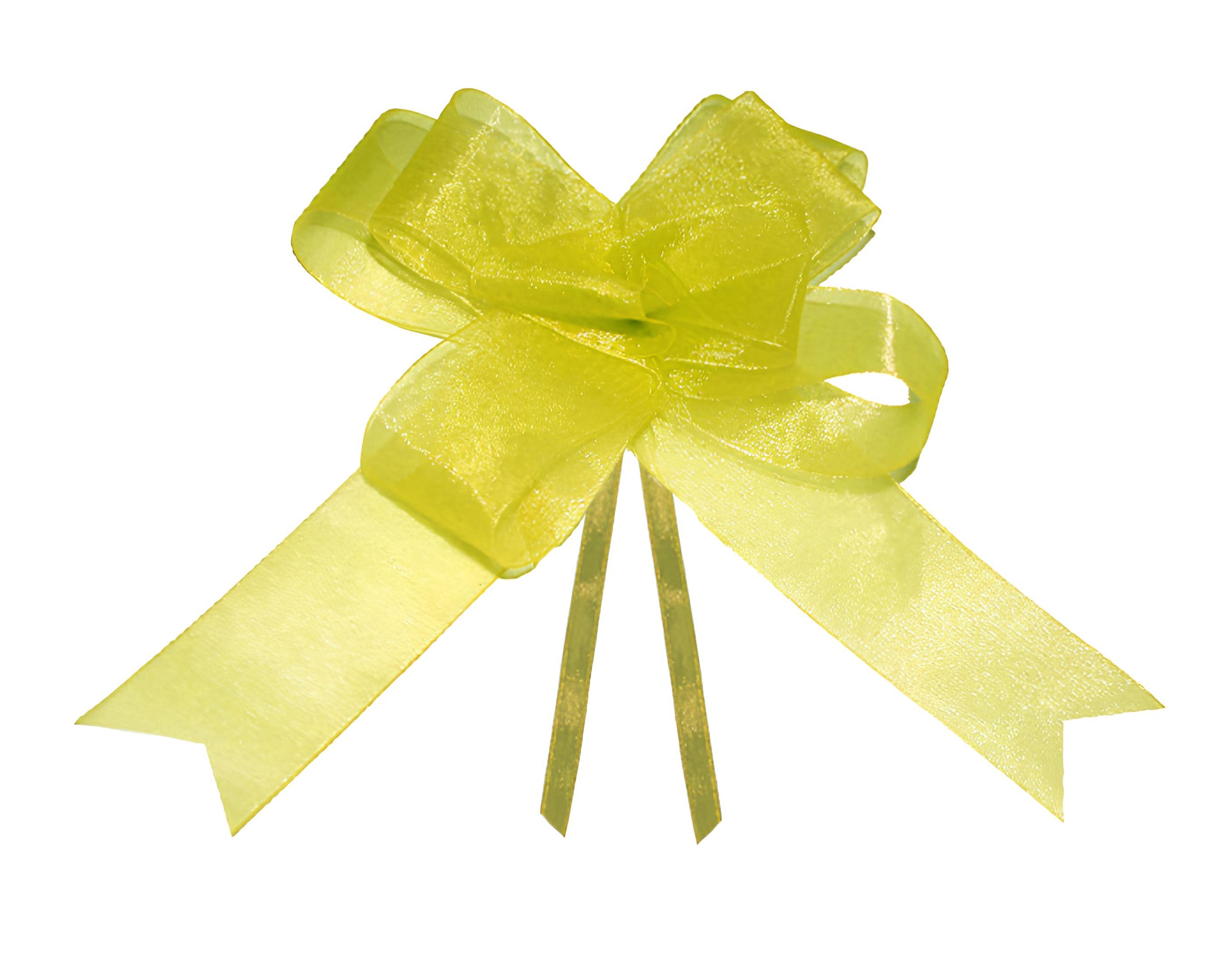 FIOCCO SVELTO ORGANZA CM 4 GIALLO | Incarto PPL per uova di Pasqua al cioccolato DAGERAF