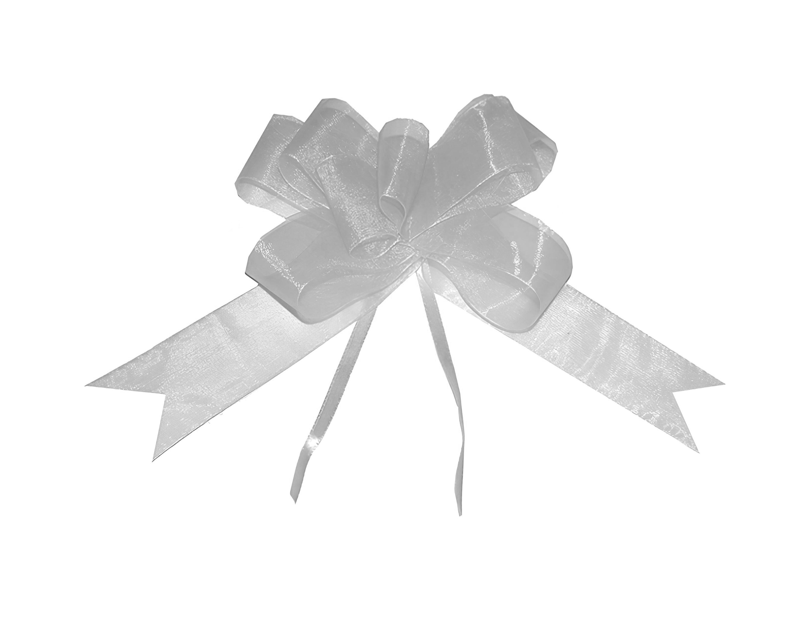 FIOCCO SVELTO ORGANZA CM 2.5 BIANCO | Incarto PPL per uova di Pasqua al cioccolato DAGERAF