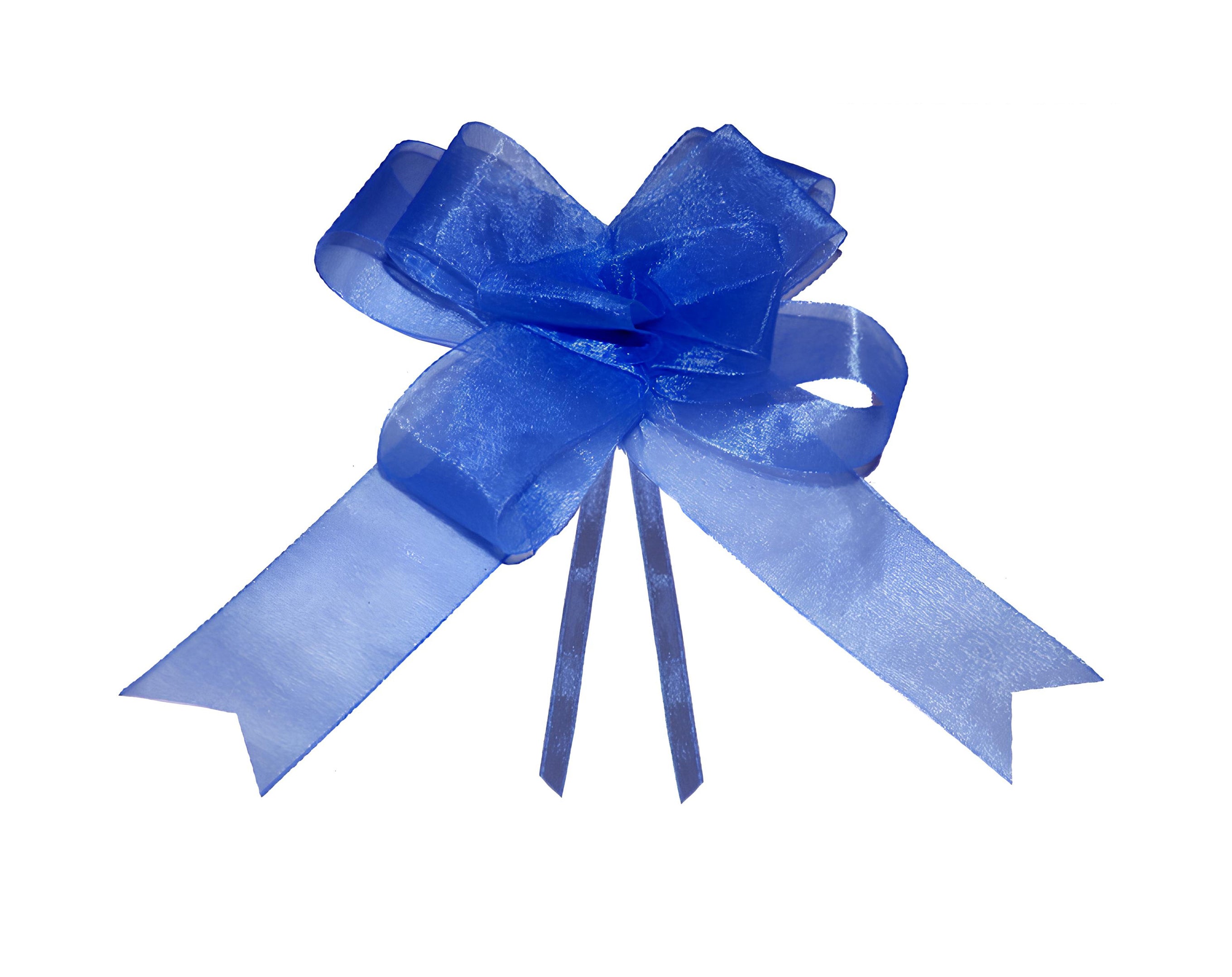 FIOCCO SVELTO ORGANZA CM 2.5 BLU | Incarto PPL per uova di Pasqua al cioccolato DAGERAF