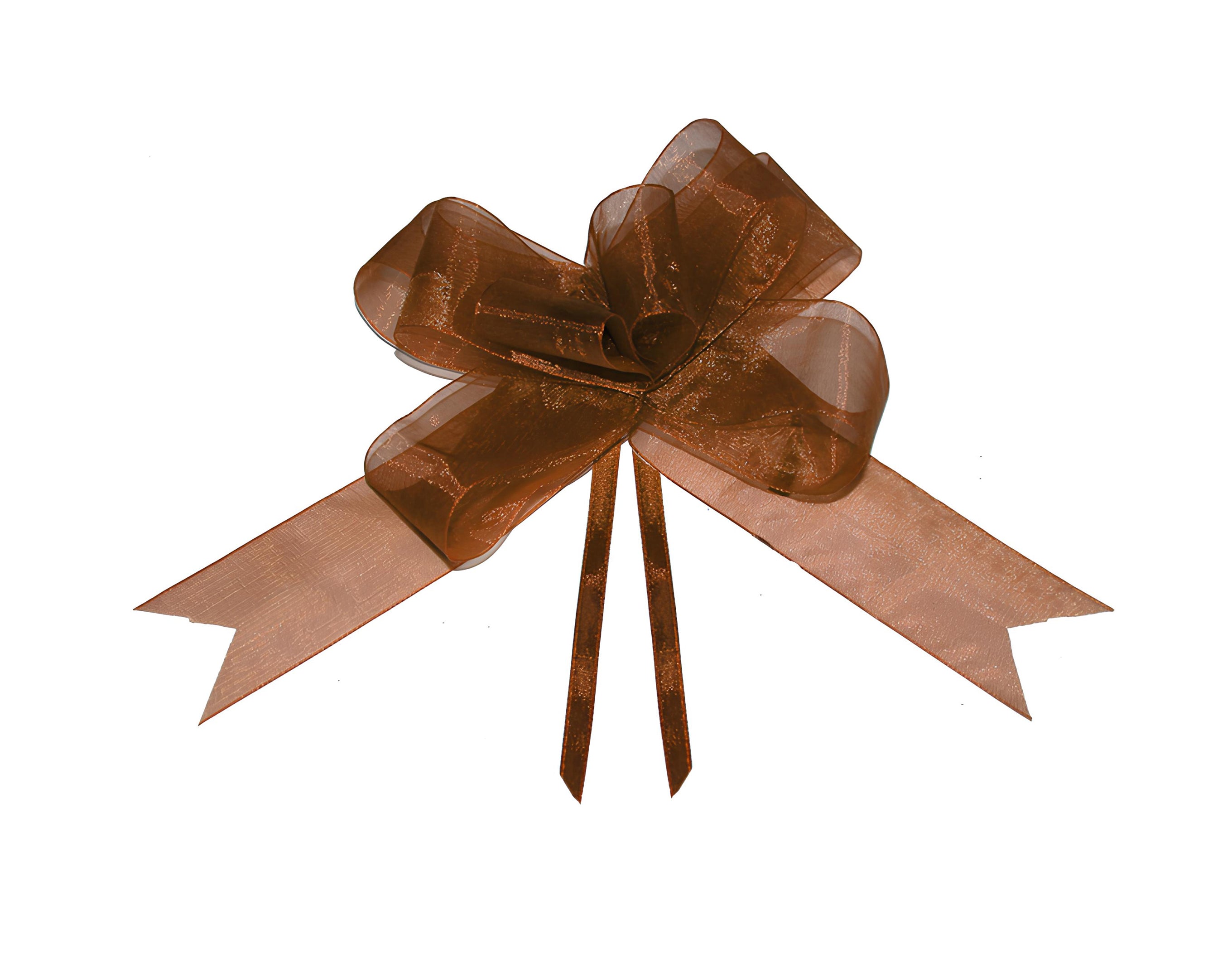 FIOCCO SVELTO ORGANZA CM 2.5 MARRONE | Incarto PPL per uova di Pasqua al cioccolato DAGERAF
