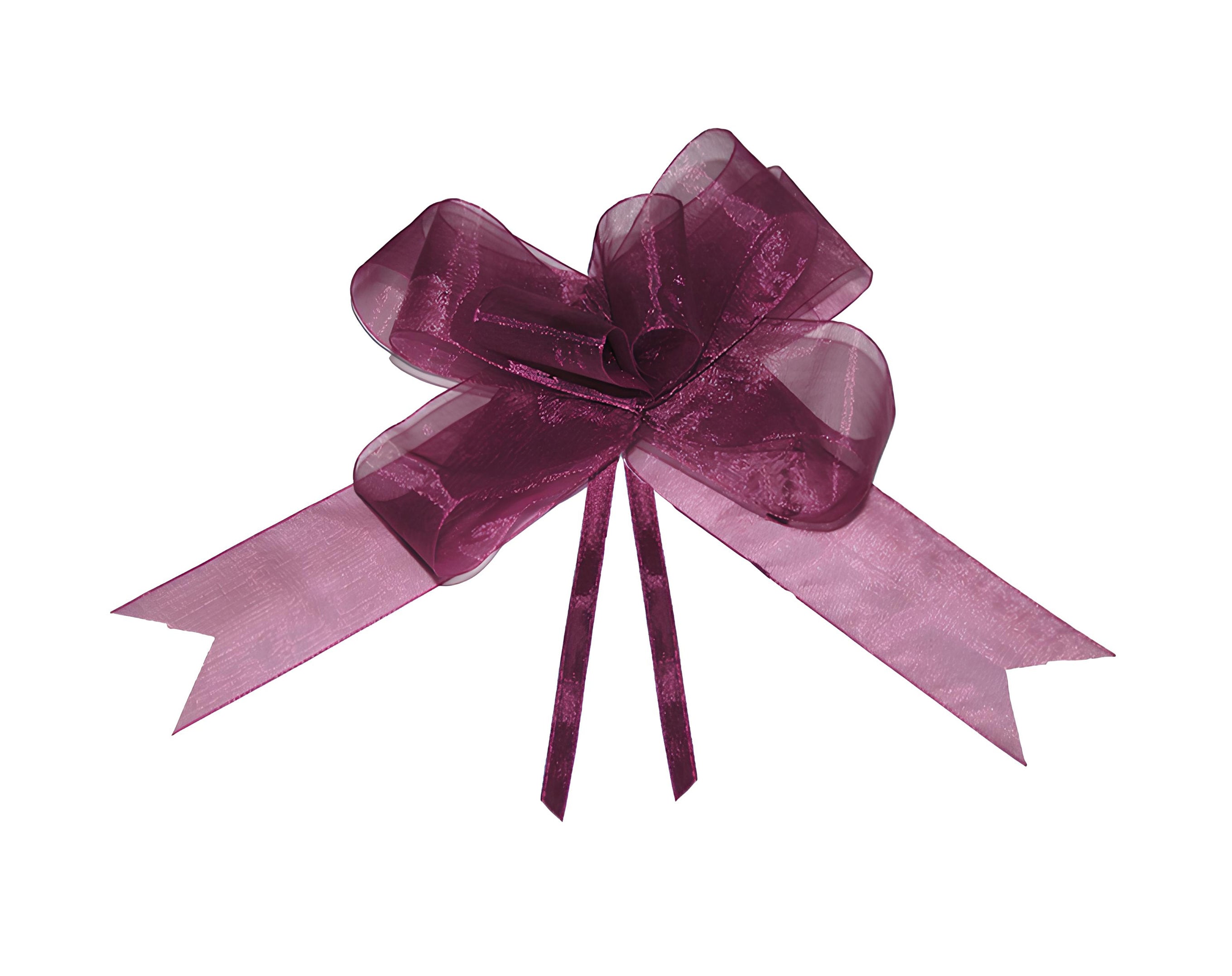 FIOCCO SVELTO ORGANZA CM 2.5 AUBERGINE | Incarto PPL per uova di Pasqua al cioccolato DAGERAF