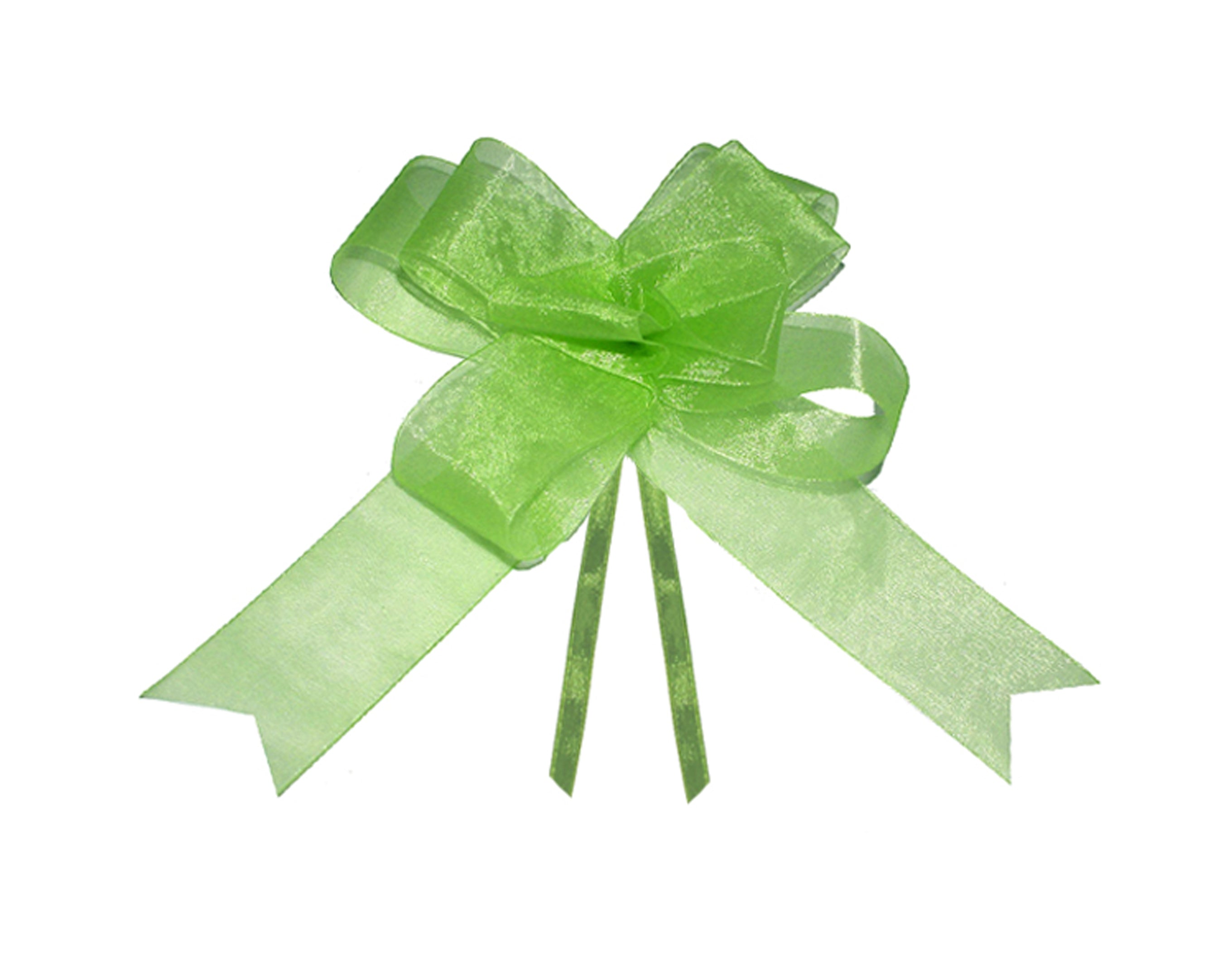 FIOCCO SVELTO ORGANZA CM 2.5 VERDE MELA | Incarto PPL per uova di Pasqua al cioccolato DAGERAF