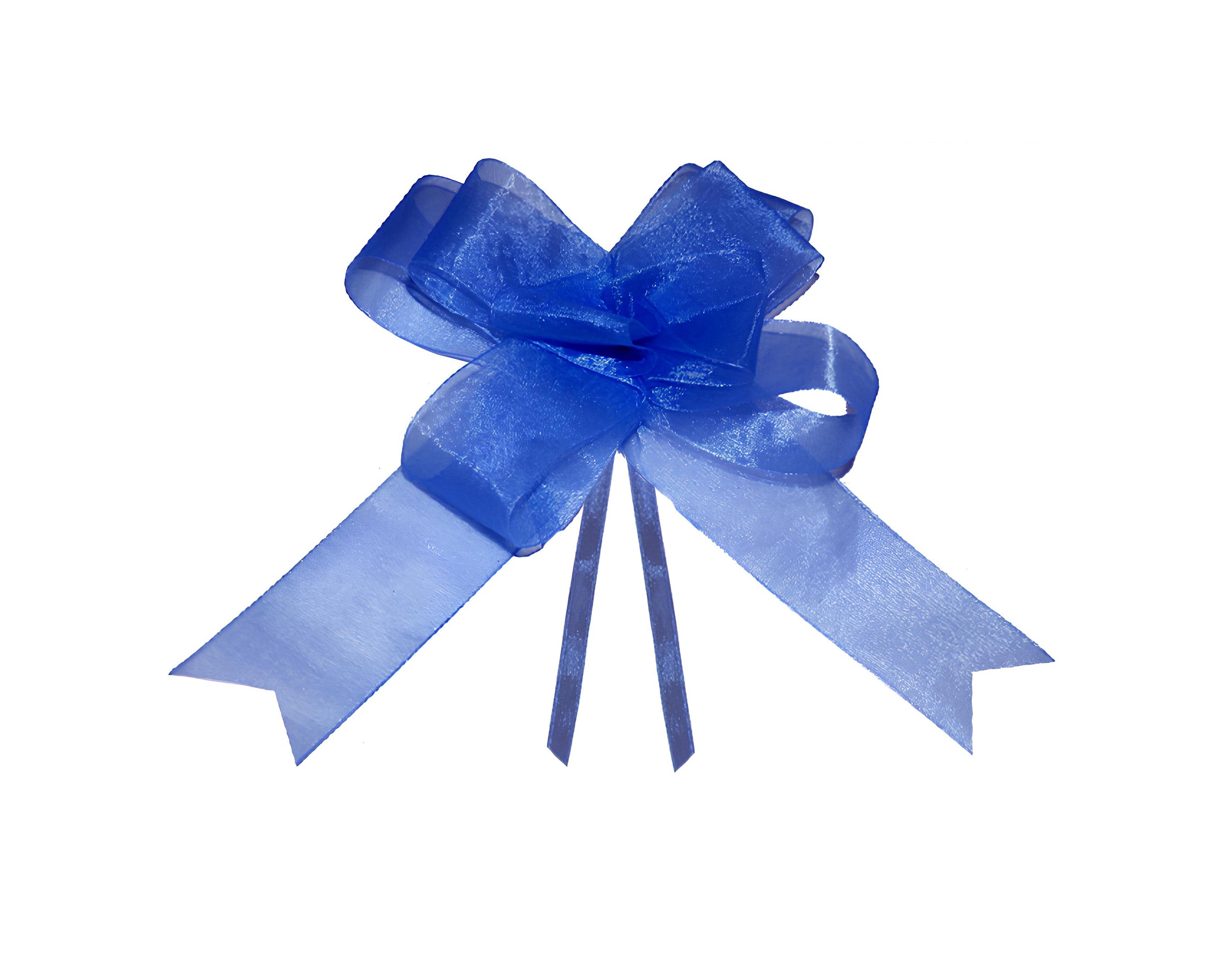FIOCCO SVELTO ORGANZA CM 1.5 BLU | Incarto PPL per uova di Pasqua al cioccolato DAGERAF