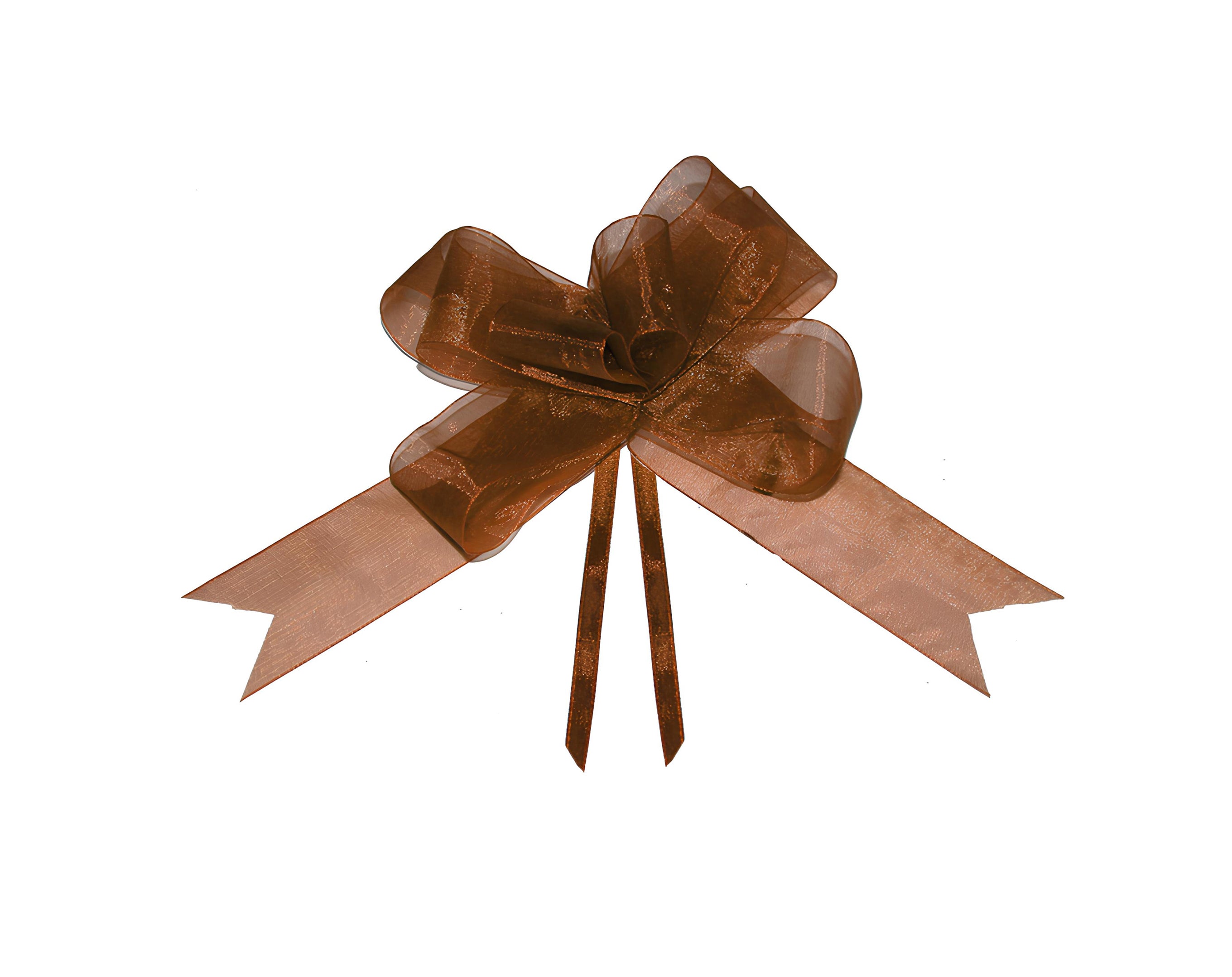 FIOCCO SVELTO ORGANZA CM 1.5 MARRONE | Incarto PPL per uova di Pasqua al cioccolato DAGERAF