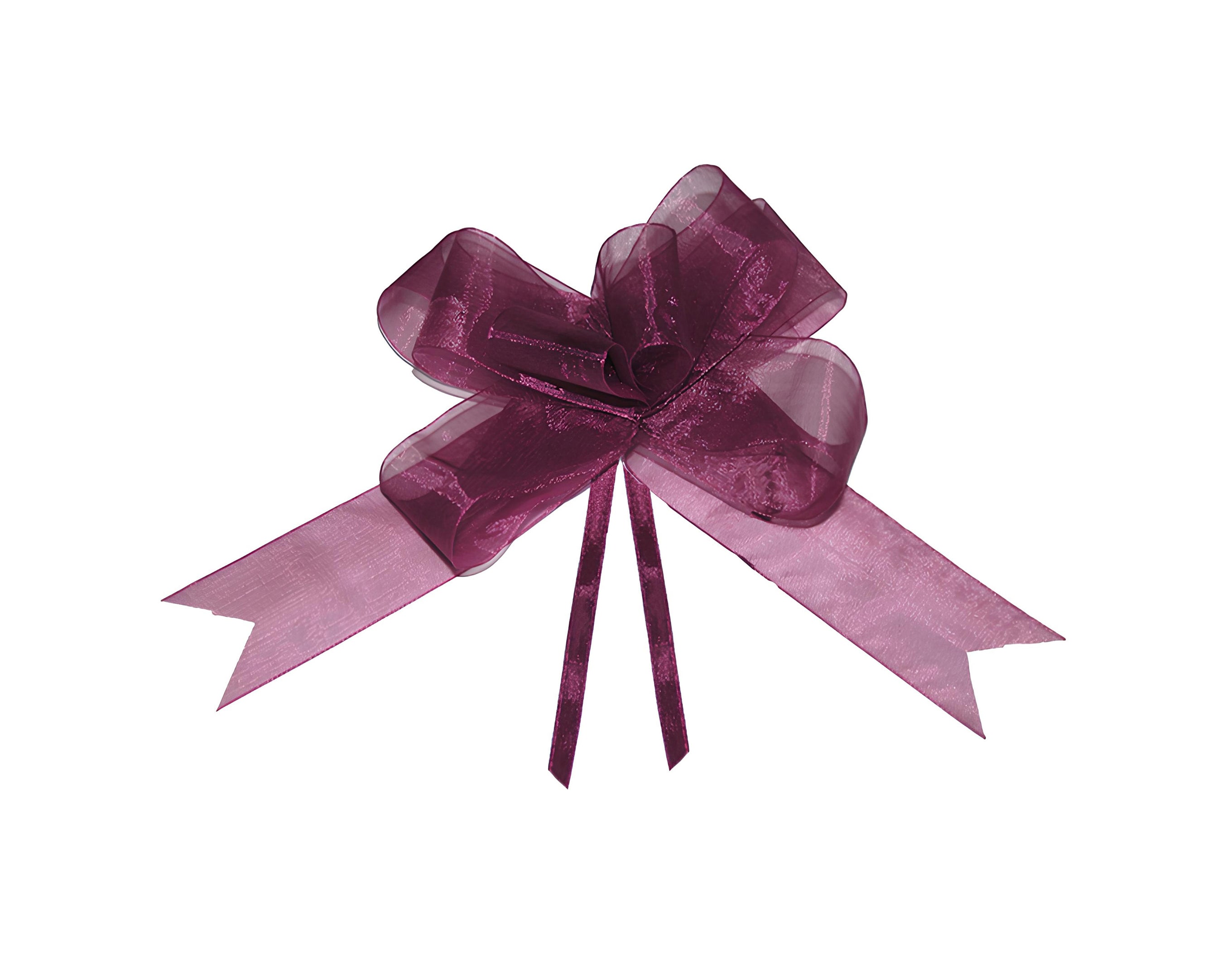 FIOCCO SVELTO ORGANZA CM 1.5 AUBERGINE | Incarto PPL per uova di Pasqua al cioccolato DAGERAF