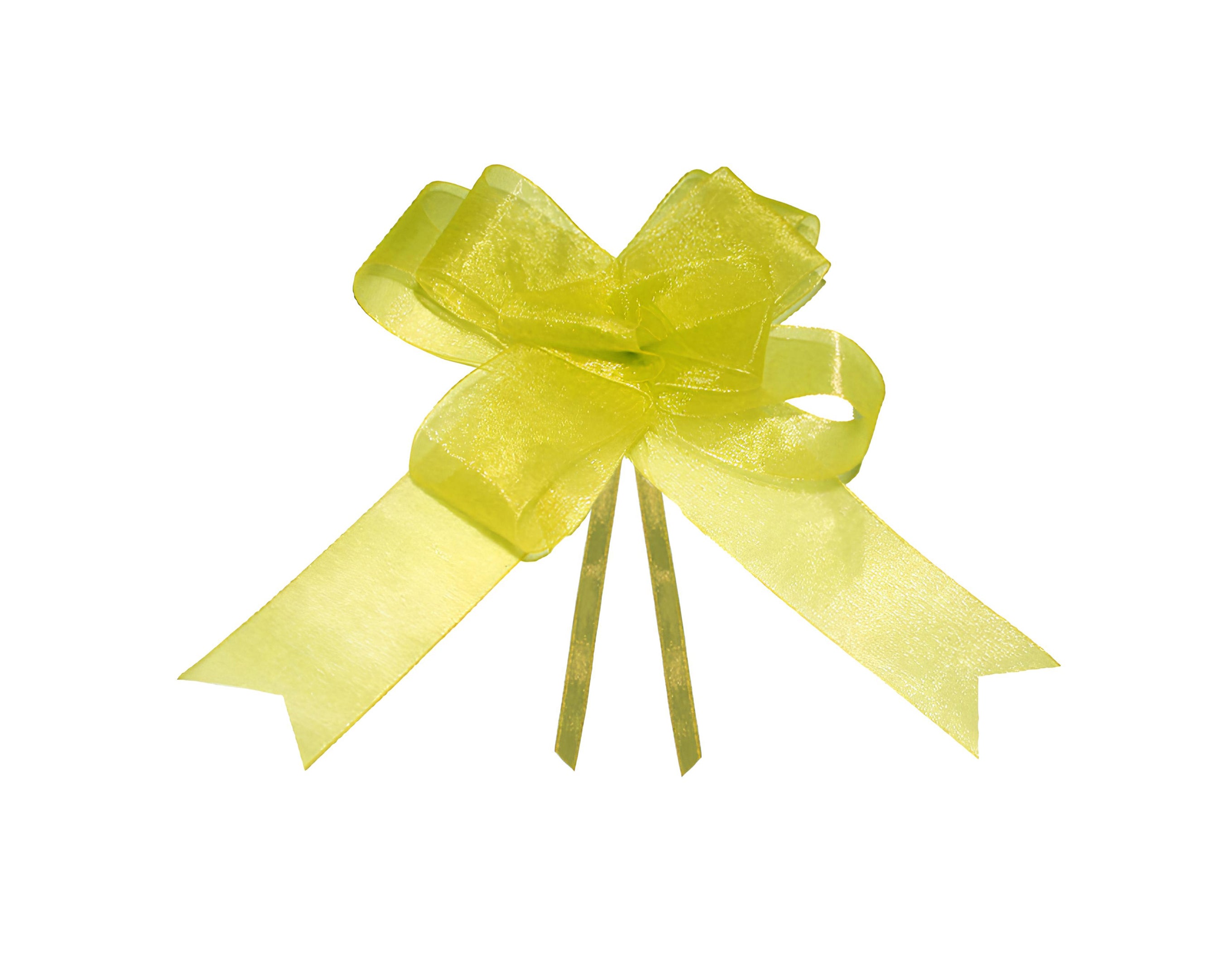 FIOCCO SVELTO ORGANZA CM 1.5 GIALLO | Incarto PPL per uova di Pasqua al cioccolato DAGERAF