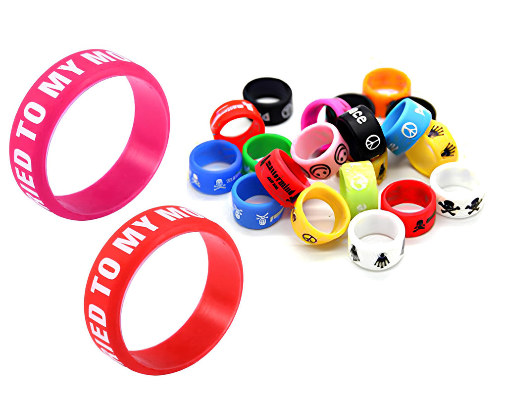 SET 2 ANELLI SILICONE CON FRASI | Incarto PPL per uova di Pasqua al cioccolato DAGERAF