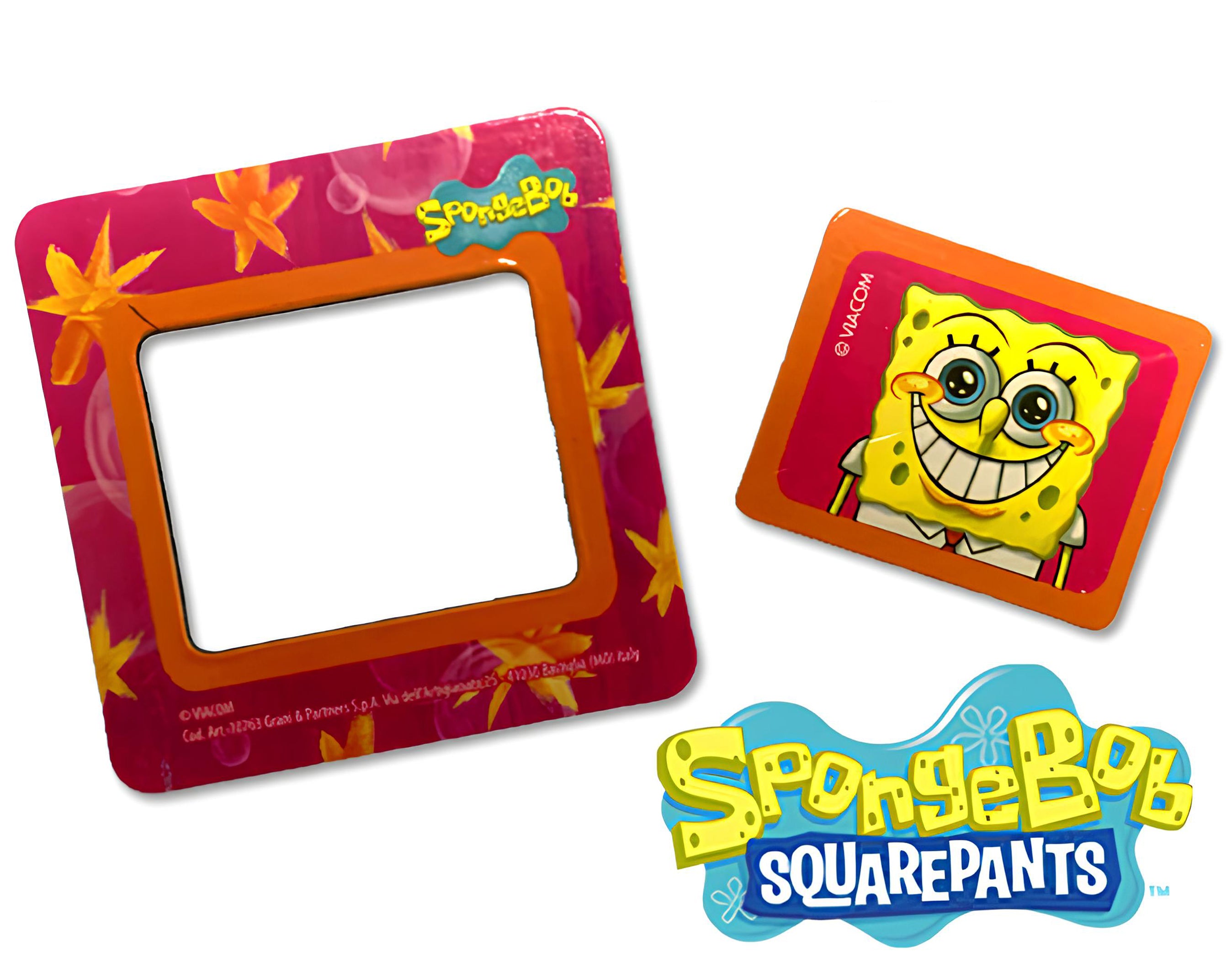 SET 2 MINI CORNICI SPONGEBOB | Incarto PPL per uova di Pasqua al cioccolato DAGERAF