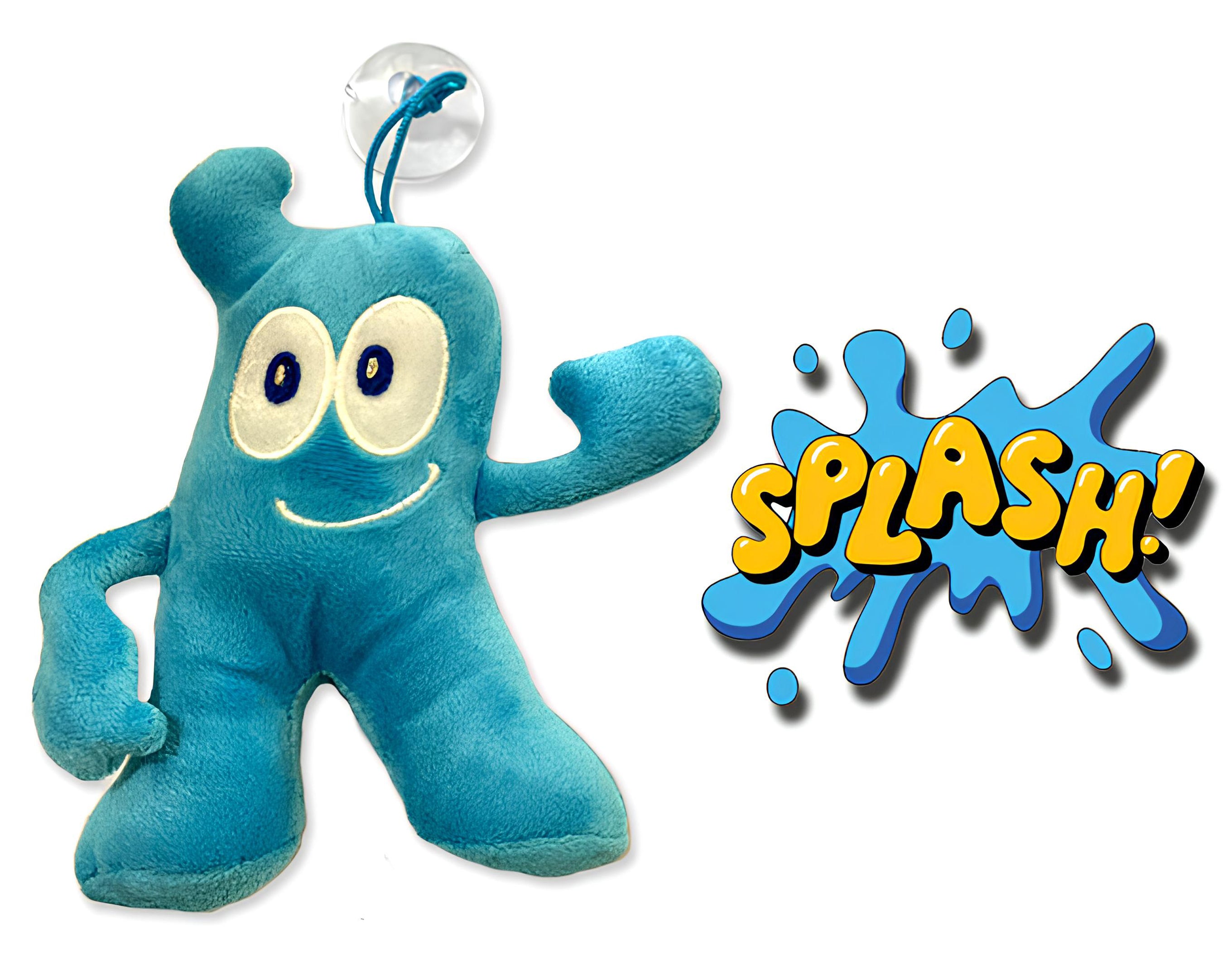PELUCHE 16 CM SPLASH SMILE CON VENTOSA | Incarto PPL per uova di Pasqua al cioccolato DAGERAF