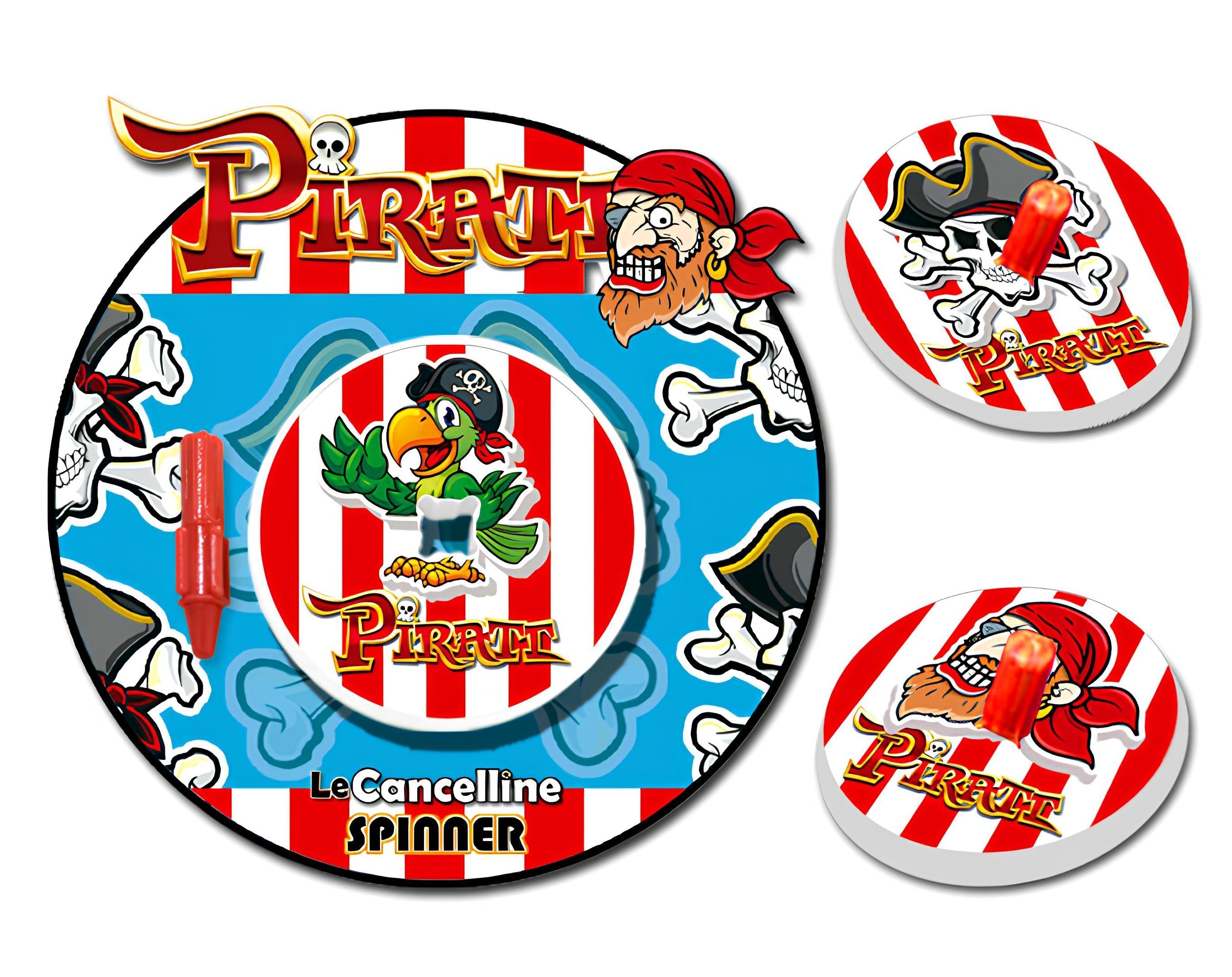 Gomma da cancellare a forma di trottola pirati su blister | Sorpresa ideale per uova di pasqua bambini