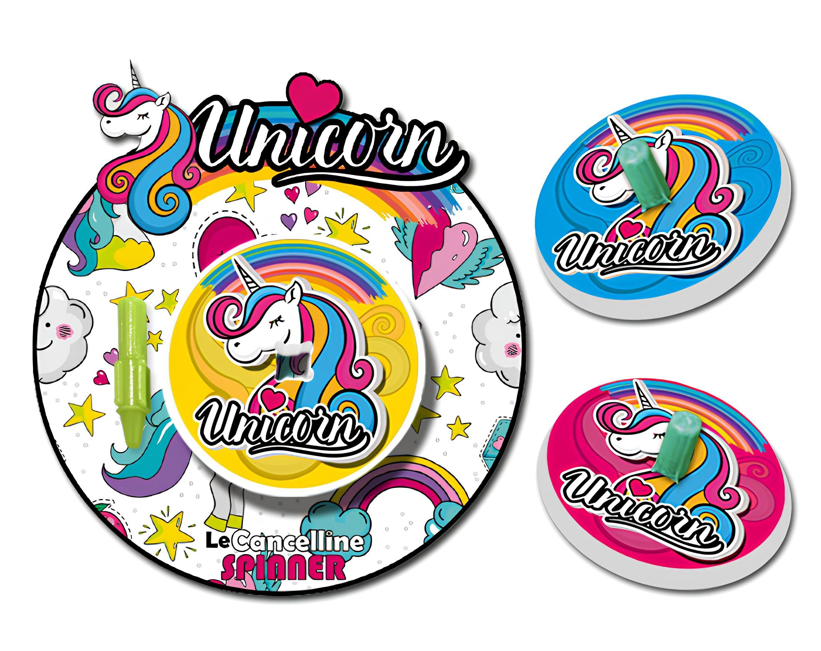 Gomma da cancellare a forma di trottola unicorno su blister | Sorpresa ideale per uova di pasqua bambini