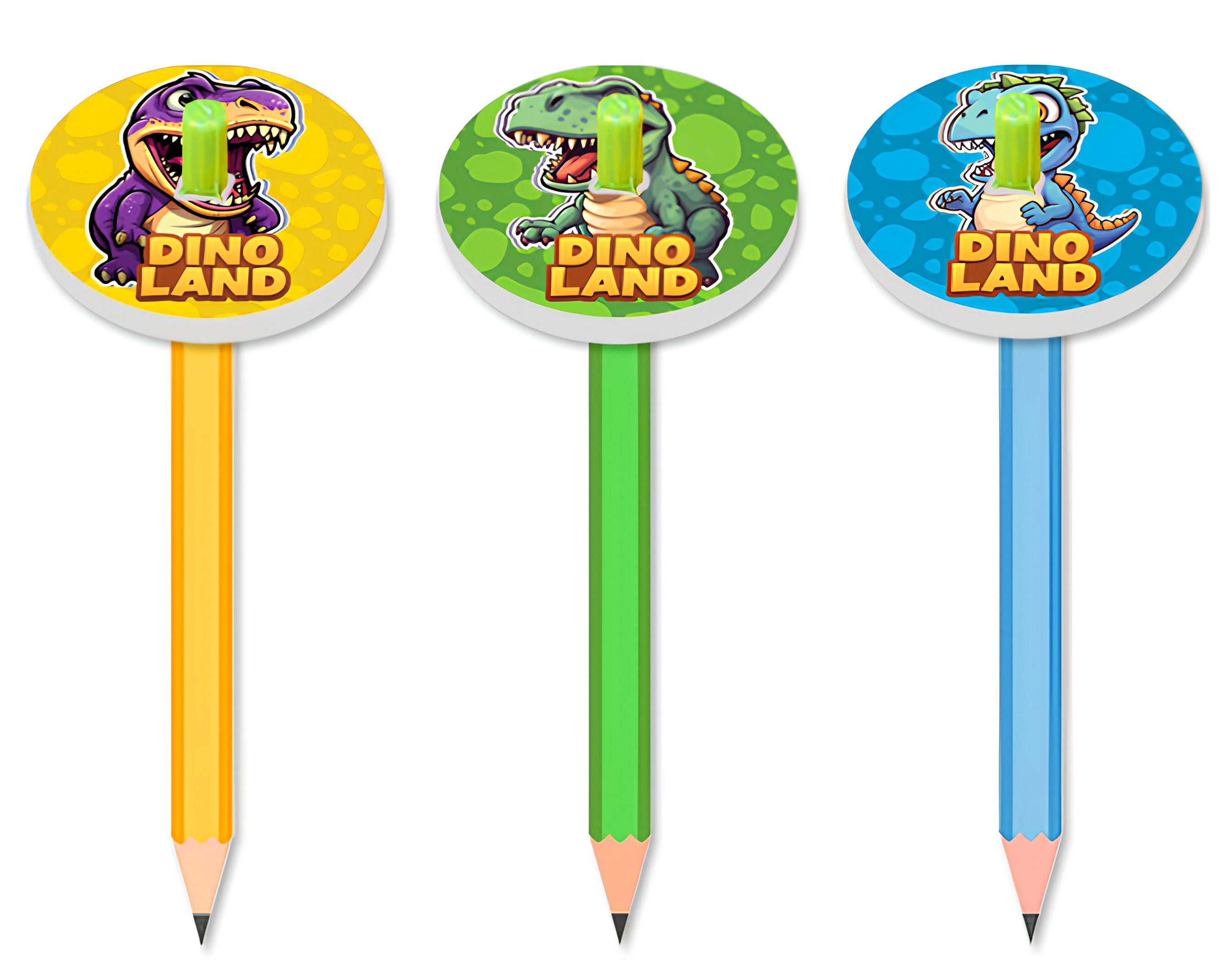 MATITA MINI CON GOMMA TROTTOLA DINOSAURO