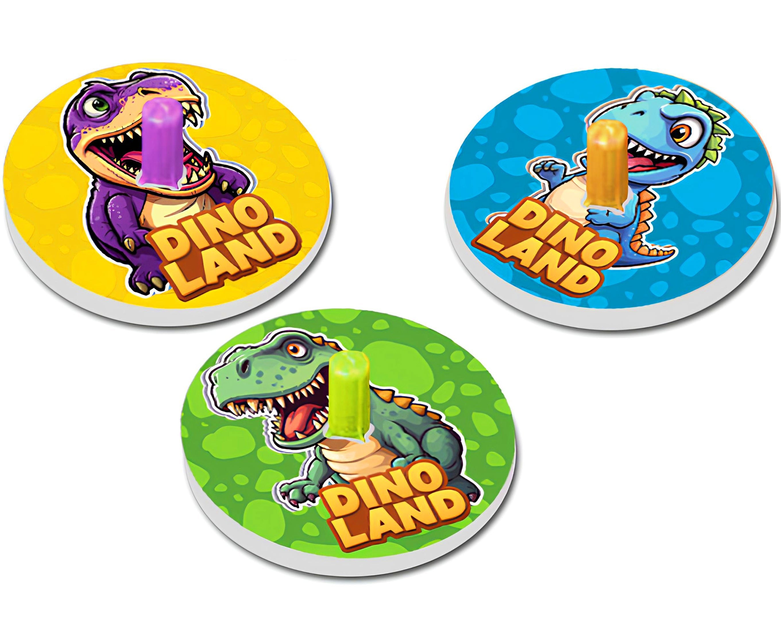 GOMMA TROTTOLA SPEED DINOSAURO | Incarto PPL per uova di Pasqua al cioccolato DAGERAF