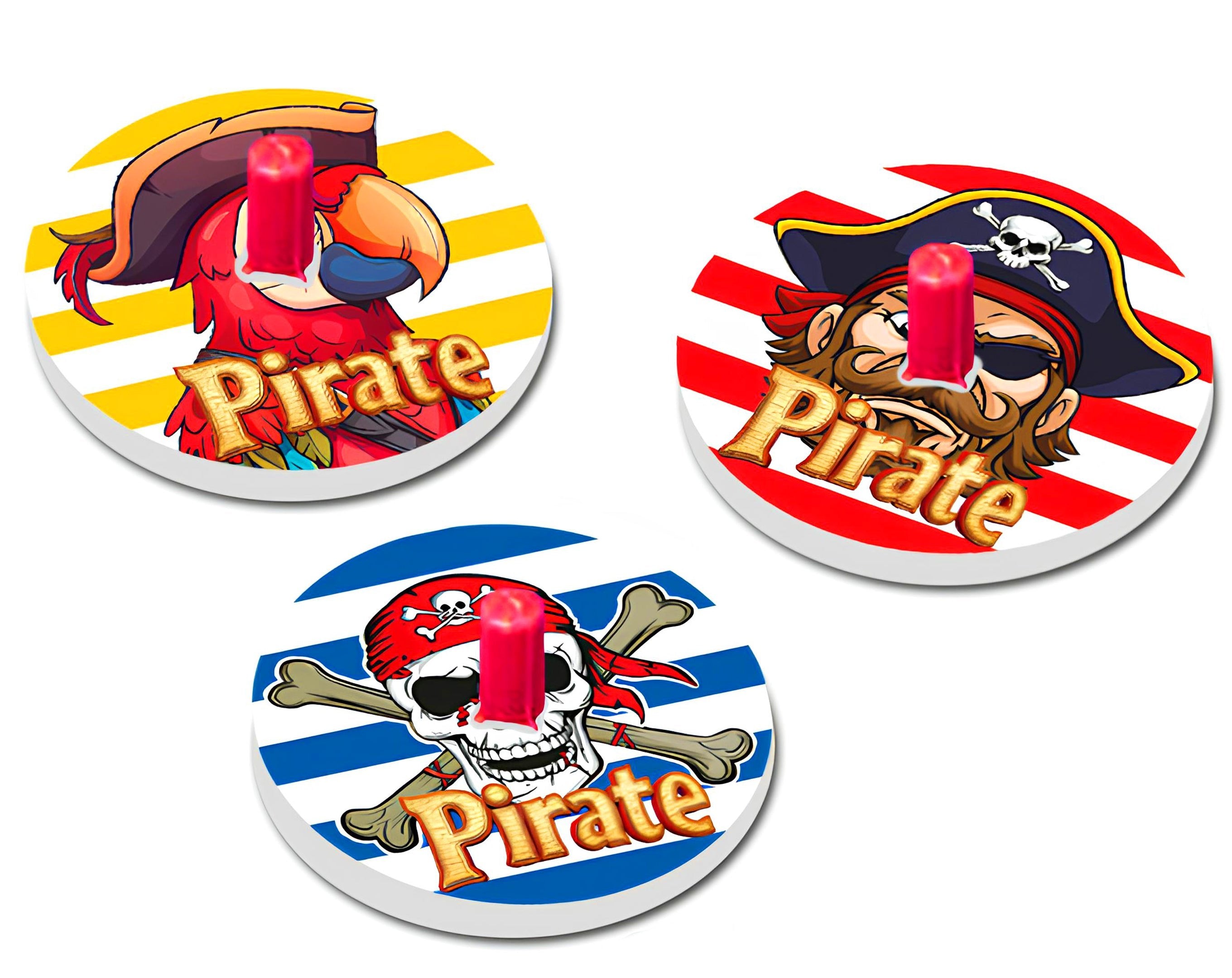 GOMMA TROTTOLA SPEED PIRATI | Incarto PPL per uova di Pasqua al cioccolato DAGERAF